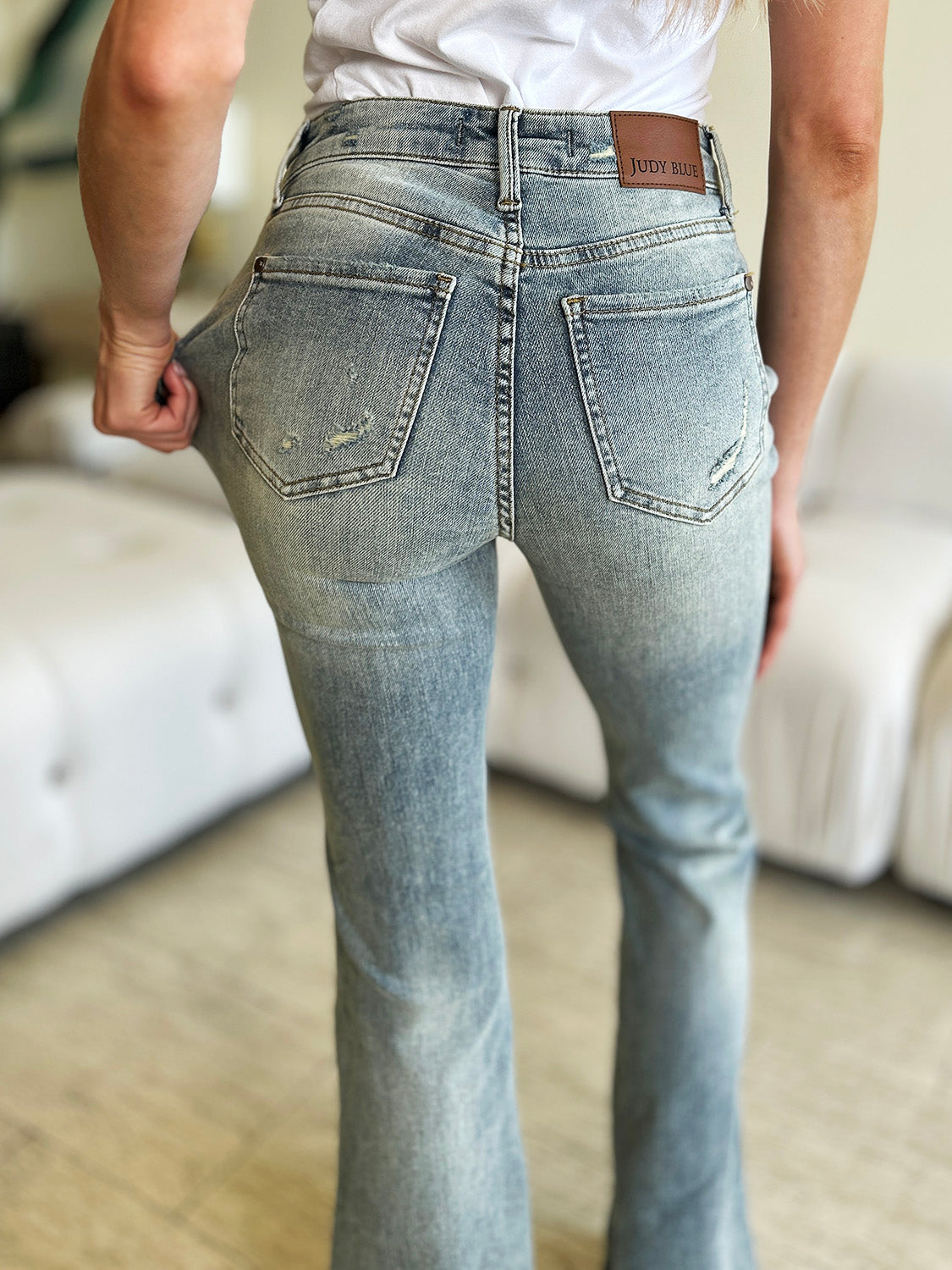 Judy Blue Full Size Mid Rise Flare Jeans, 32" and 32.5" inseam - Scarlett's Riverside Boutique