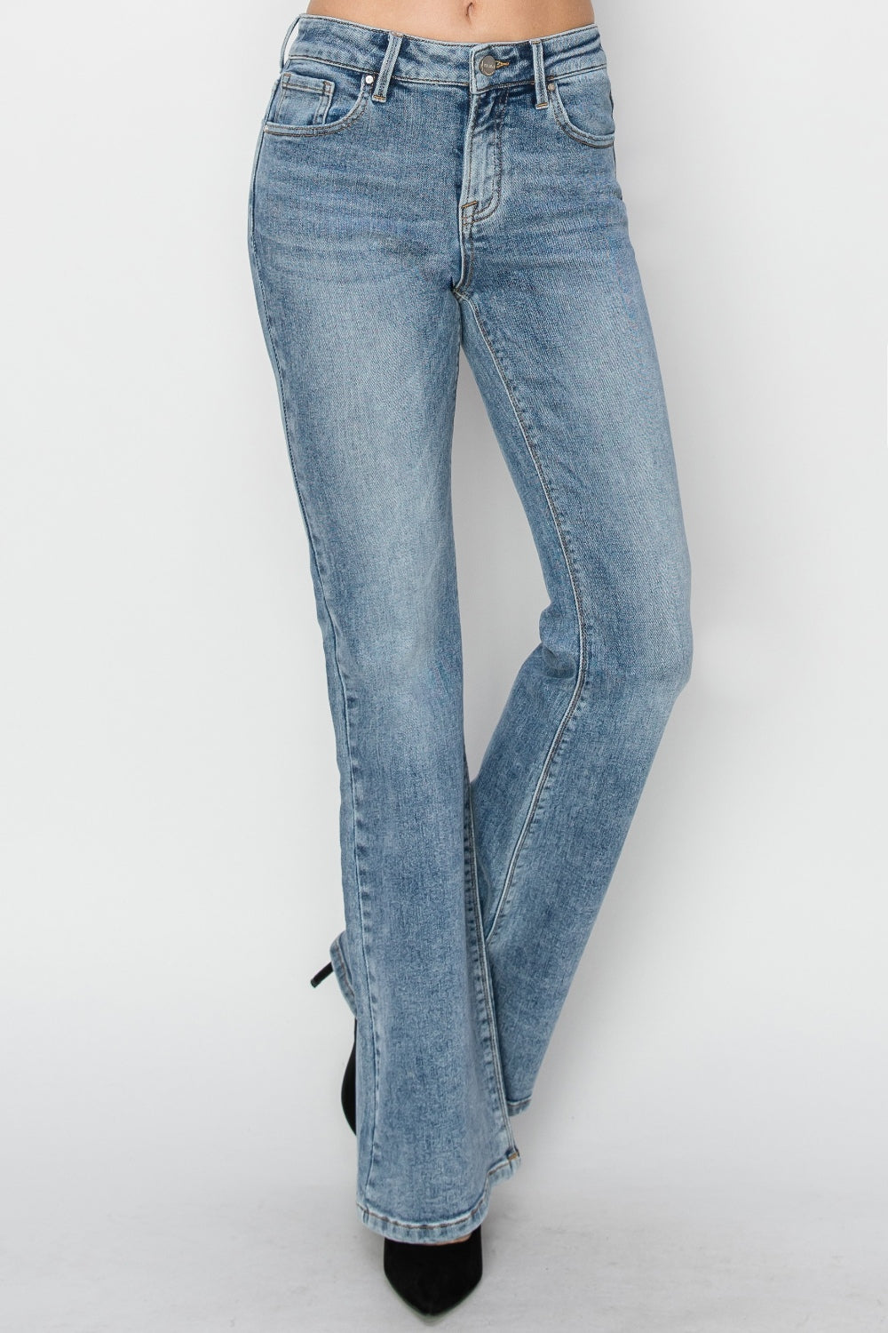 RISEN Full Size Mid Rise Bootcut Jeans - Scarlett's Riverside Boutique