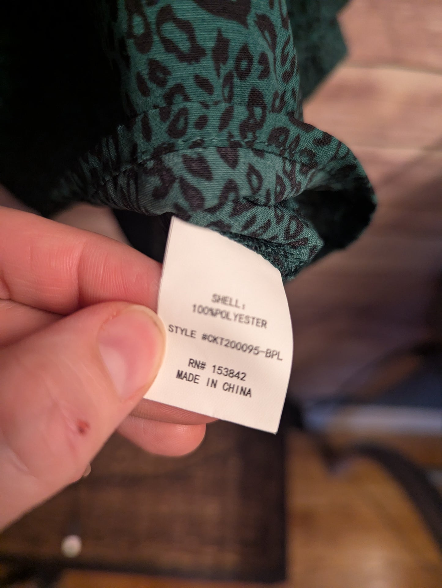 3xl Meloday Mocked Neck Green Leopard Print Blouse