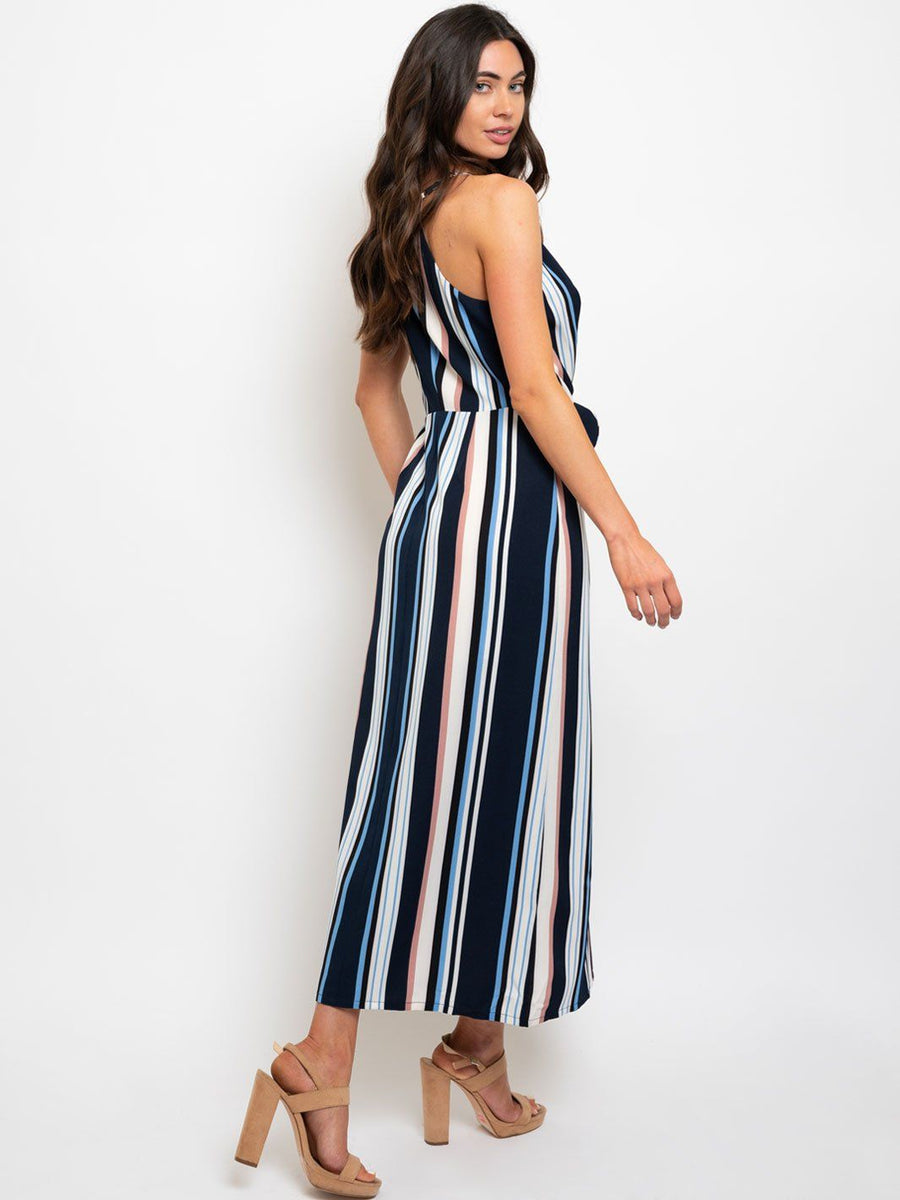 Striped midi dress
