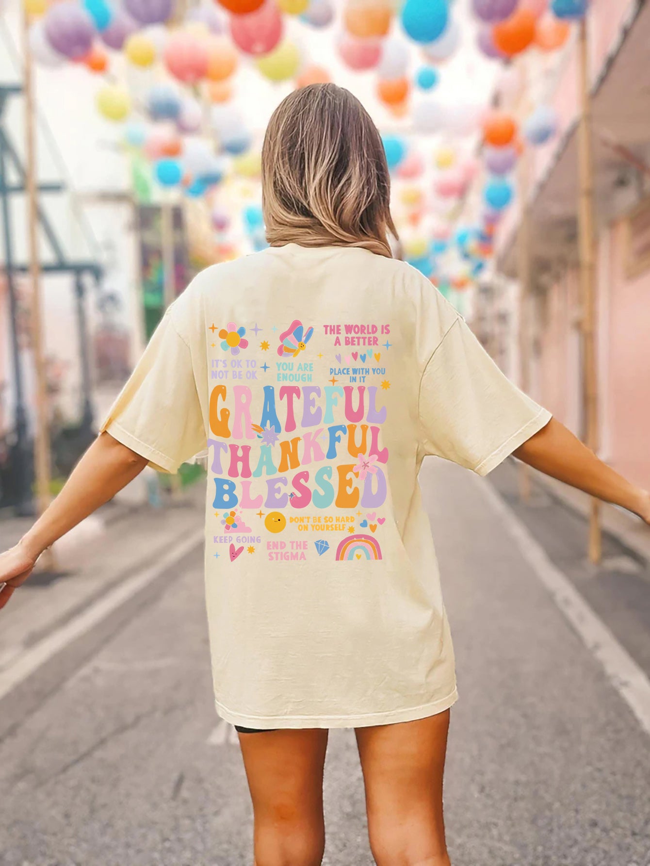 Letter Graphic Round Neck Short Sleeve T-Shirt - Scarlett's Riverside Boutique