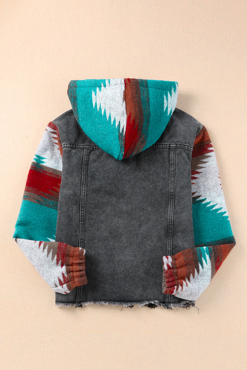 Drawstring Hooded Pocketed Denim Jacket - Scarlett's Riverside Boutique