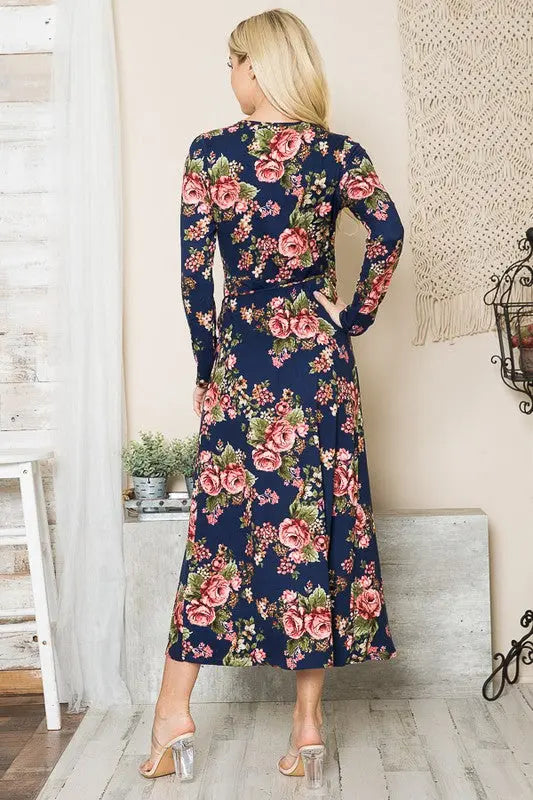 Floral Maxi Wrap Dress - Scarlett's Riverside Boutique