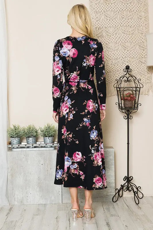 Floral Maxi Wrap Dress - Scarlett's Riverside Boutique