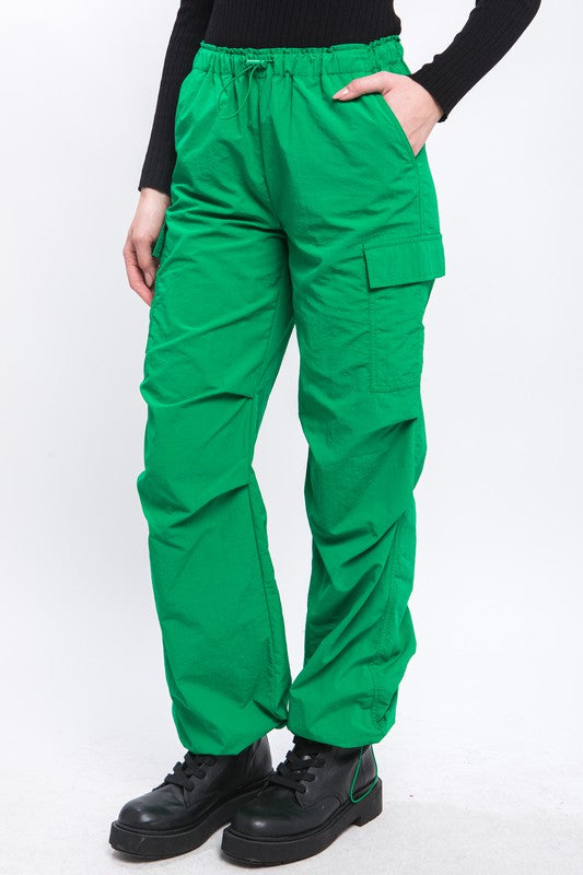 Loose Fit Parachute Cargo Pants - Scarlett's Riverside Boutique