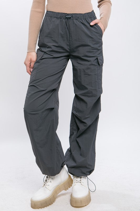 Loose Fit Parachute Cargo Pants - Scarlett's Riverside Boutique