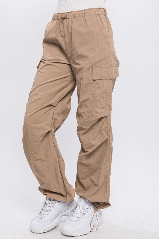 Loose Fit Parachute Cargo Pants - Scarlett's Riverside Boutique