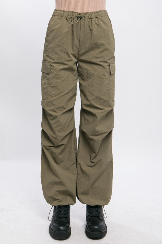 Loose Fit Parachute Cargo Pants - Scarlett's Riverside Boutique