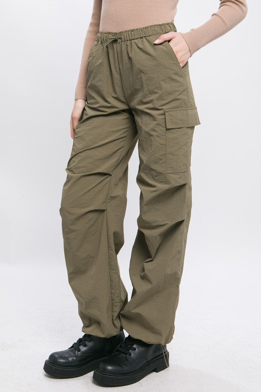 Loose Fit Parachute Cargo Pants - Scarlett's Riverside Boutique