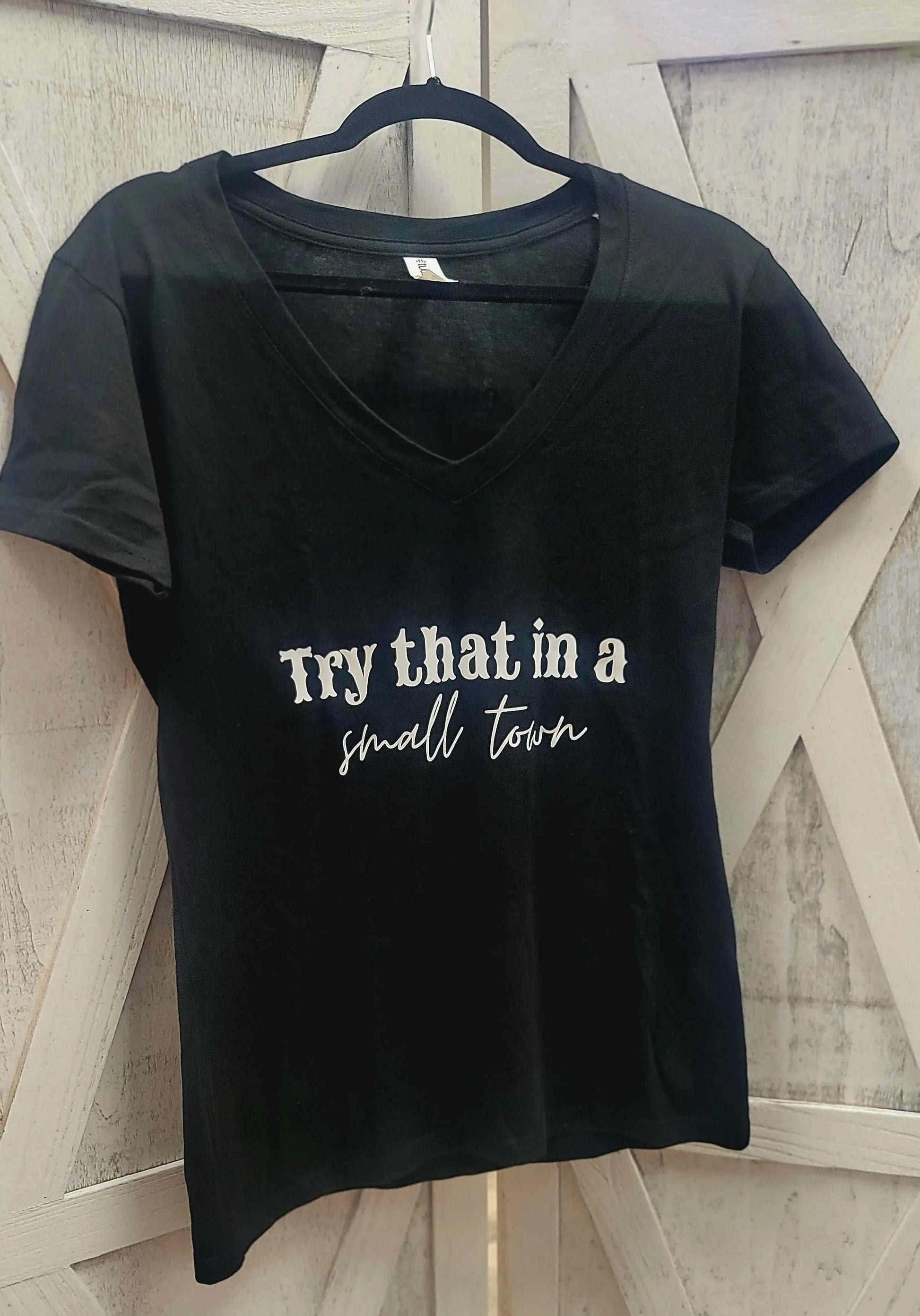 small town custom tee - Scarlett's Riverside Boutique