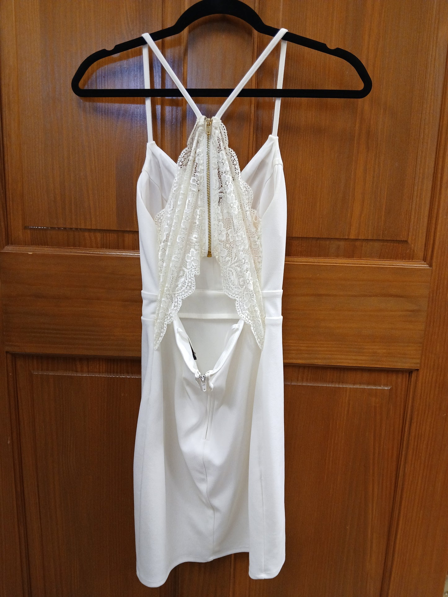 City Triangles White Spaghetti Strap Dress with Back Lace RS 99 - Scarlett's Riverside Boutique