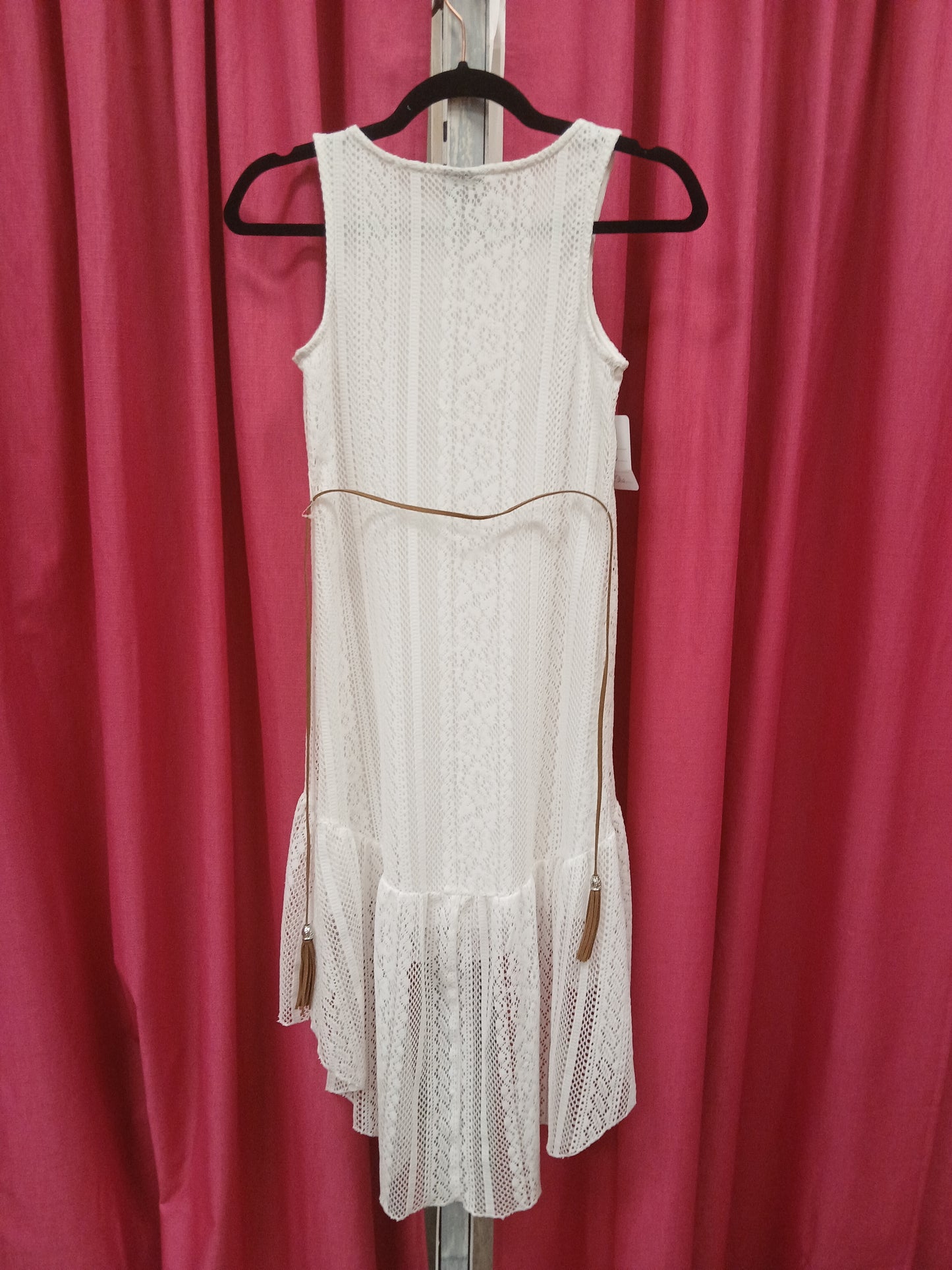 White lace mid high-low dress - Scarlett's Riverside Boutique