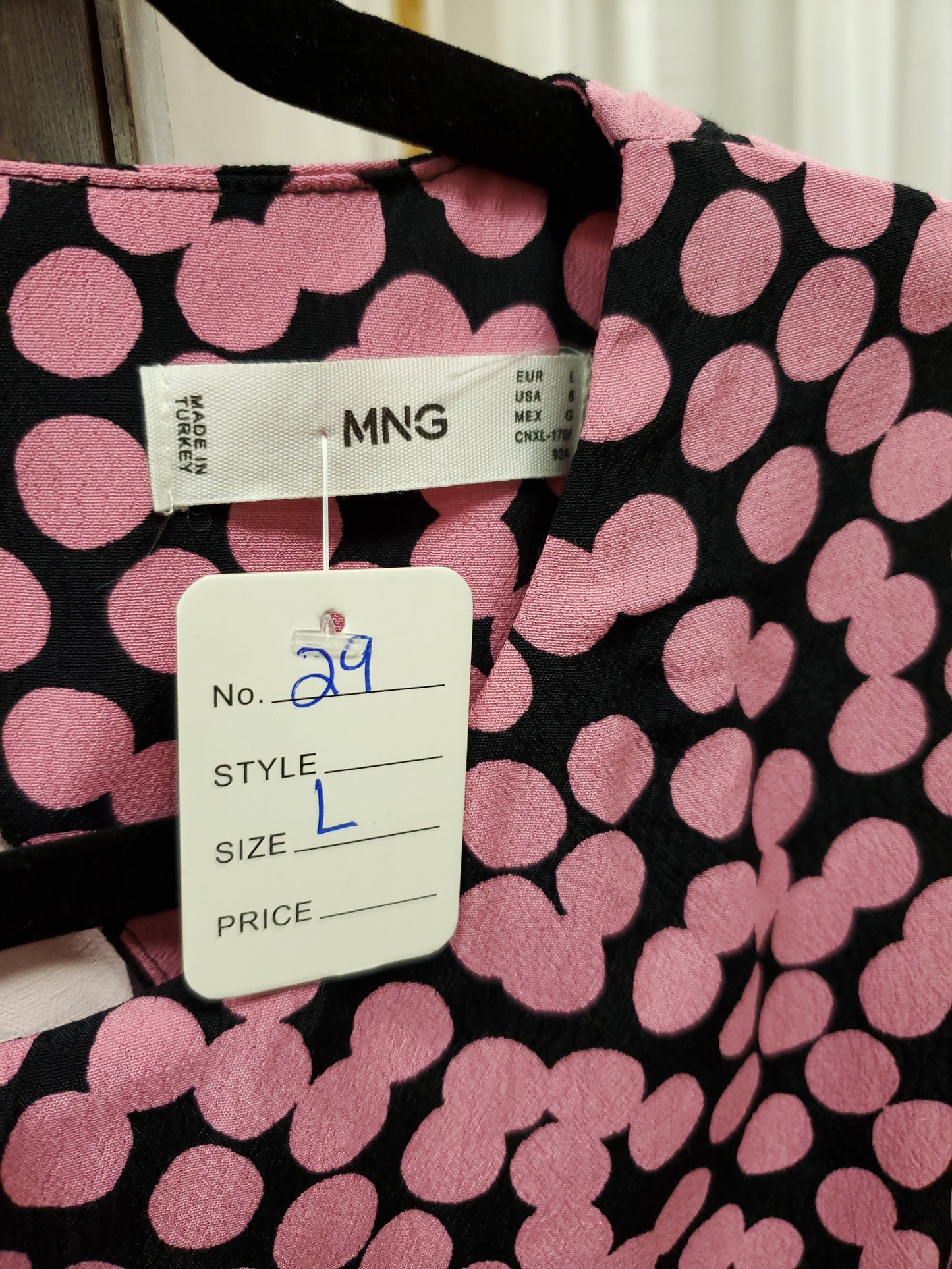 Pink and Black Polka Dot MNG Dress RS 29 - Scarlett's Riverside Boutique