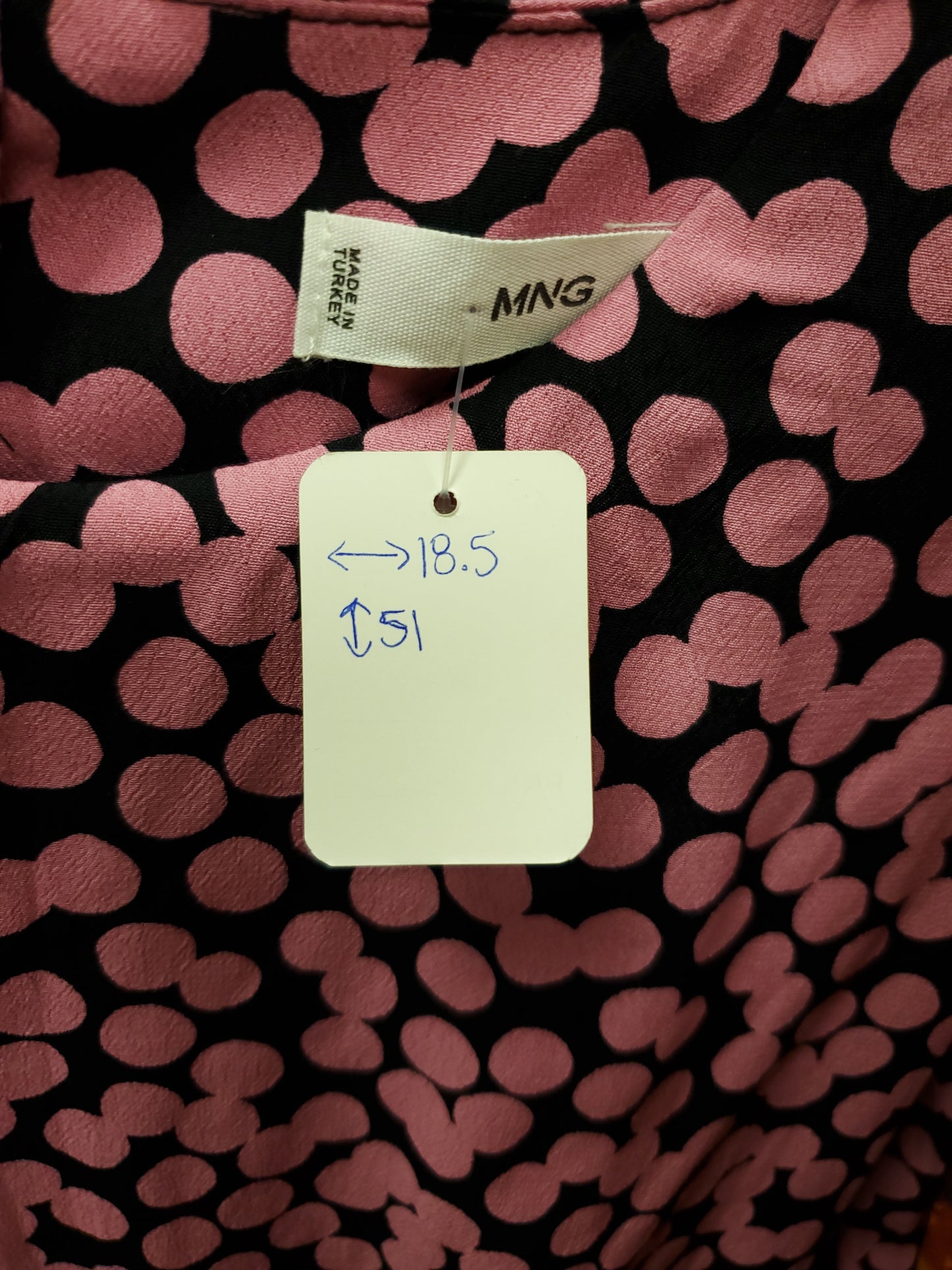 Pink and Black Polka Dot MNG Dress RS 29 - Scarlett's Riverside Boutique