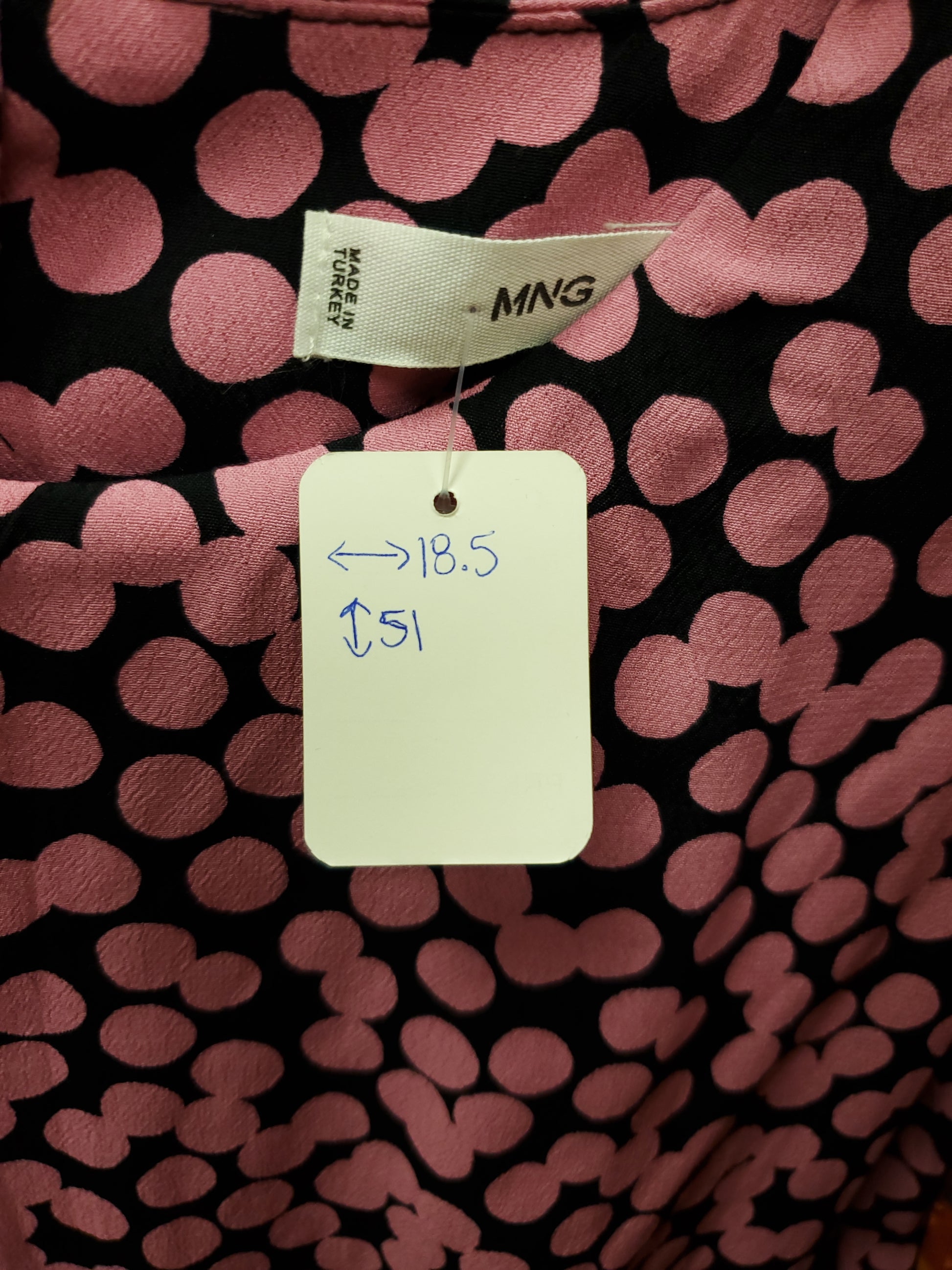 Pink and Black Polka Dot MNG Dress RS 29 - Scarlett's Riverside Boutique