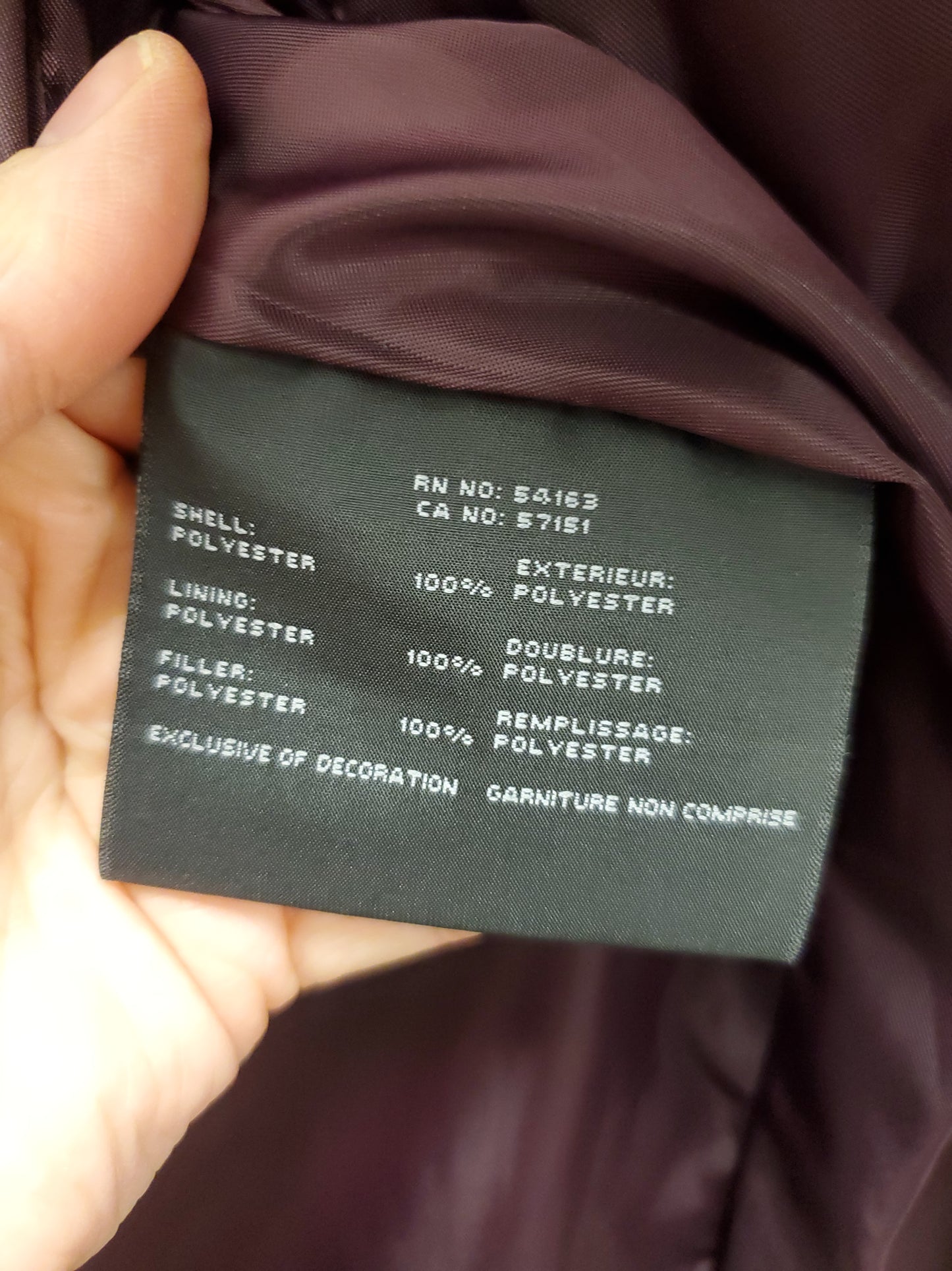 Marc New York Eggplant Coat. Size M. RS 80 - Scarlett's Riverside Boutique