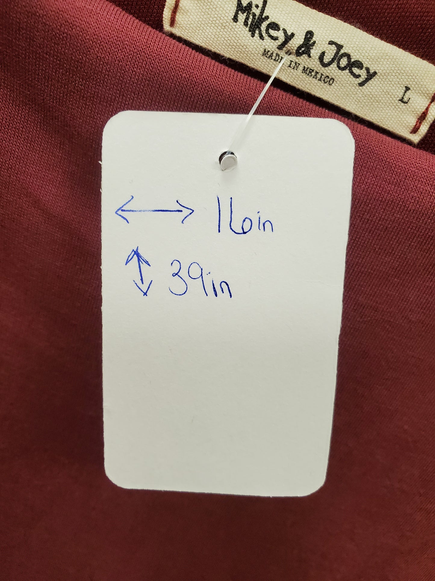 Mikey & Joey Maroon Dress. Size L. RS LB. - Scarlett's Riverside Boutique
