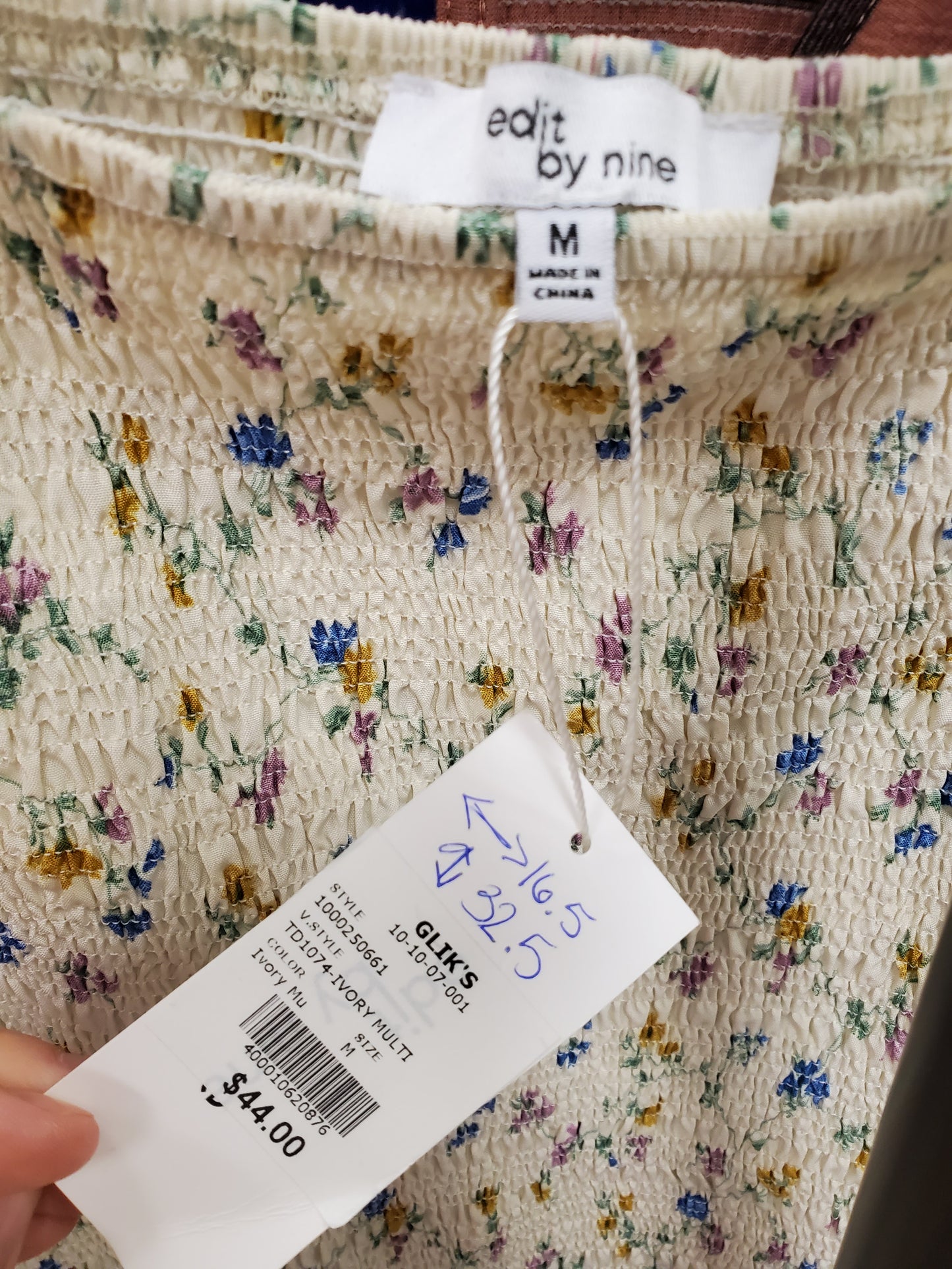 Edit By Nine. White Floral Dress. Size M. - Scarlett's Riverside Boutique