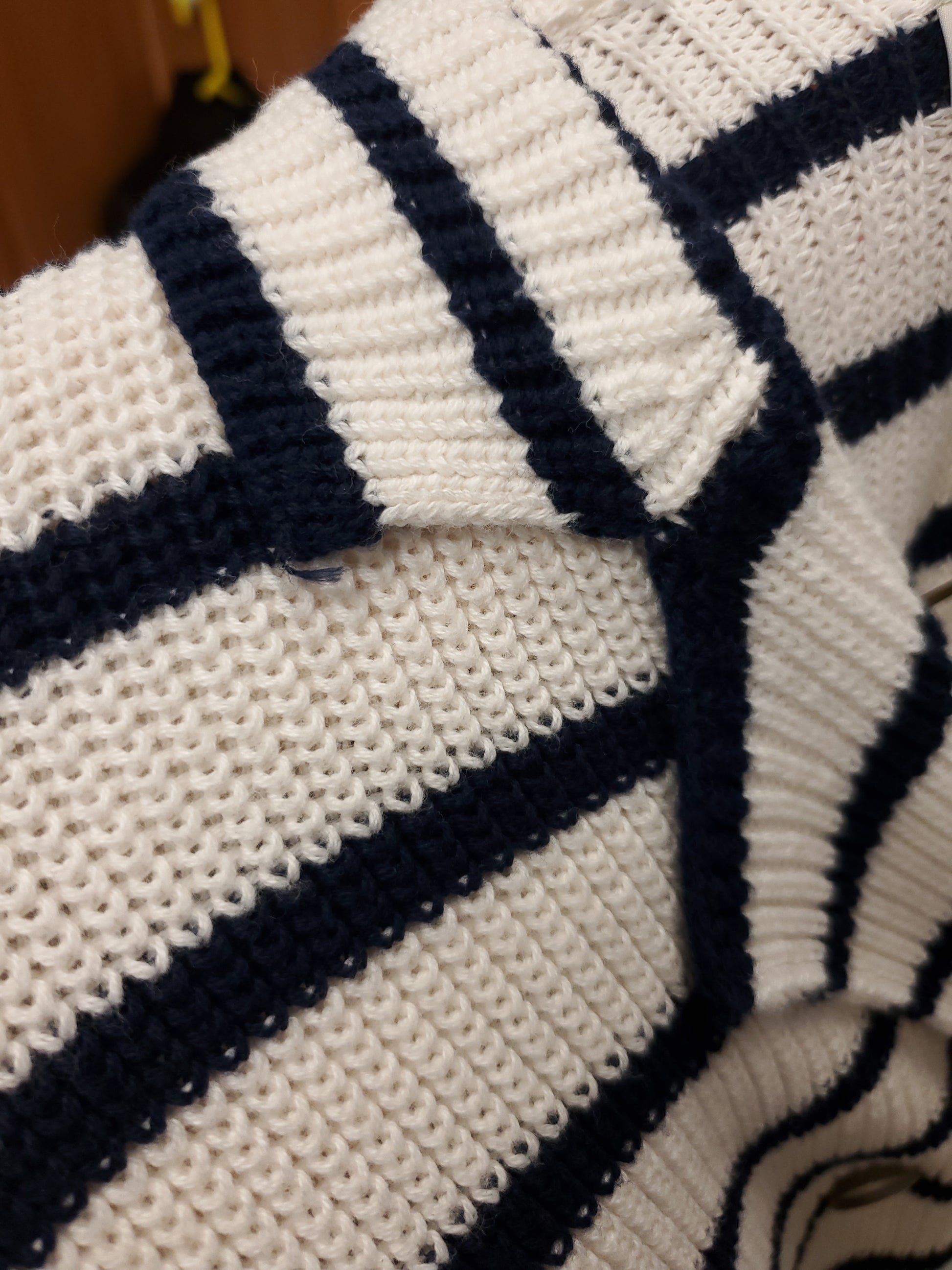 Loft. Navy and White Stripped Knitted Sweater. Size M. RS 29. - Scarlett's Riverside Boutique