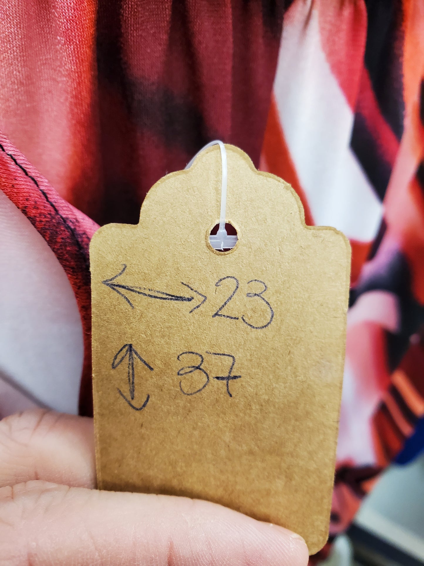 AB Studio, Red/Orange Multi Color Dress. Size M. RS 32 - Scarlett's Riverside Boutique