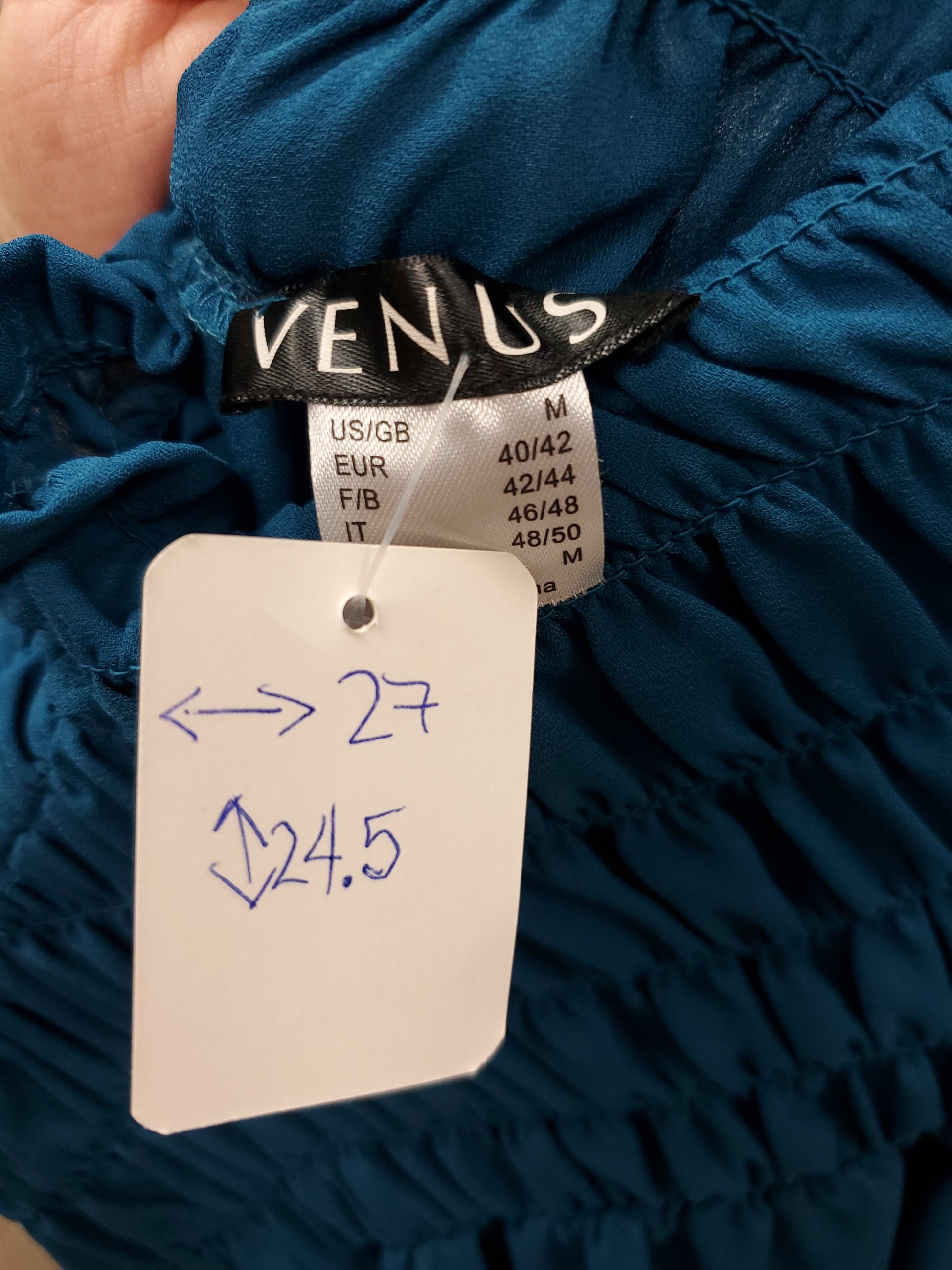 Venus Blue Blouse. Size M. RS 11 - Scarlett's Riverside Boutique