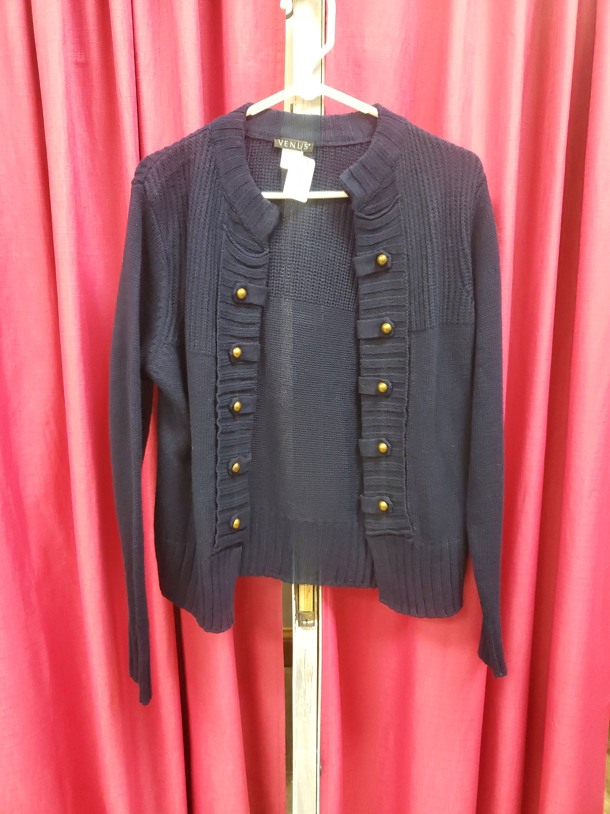 Venus Navy Sweater. Size M. RS 11 - Scarlett's Riverside Boutique