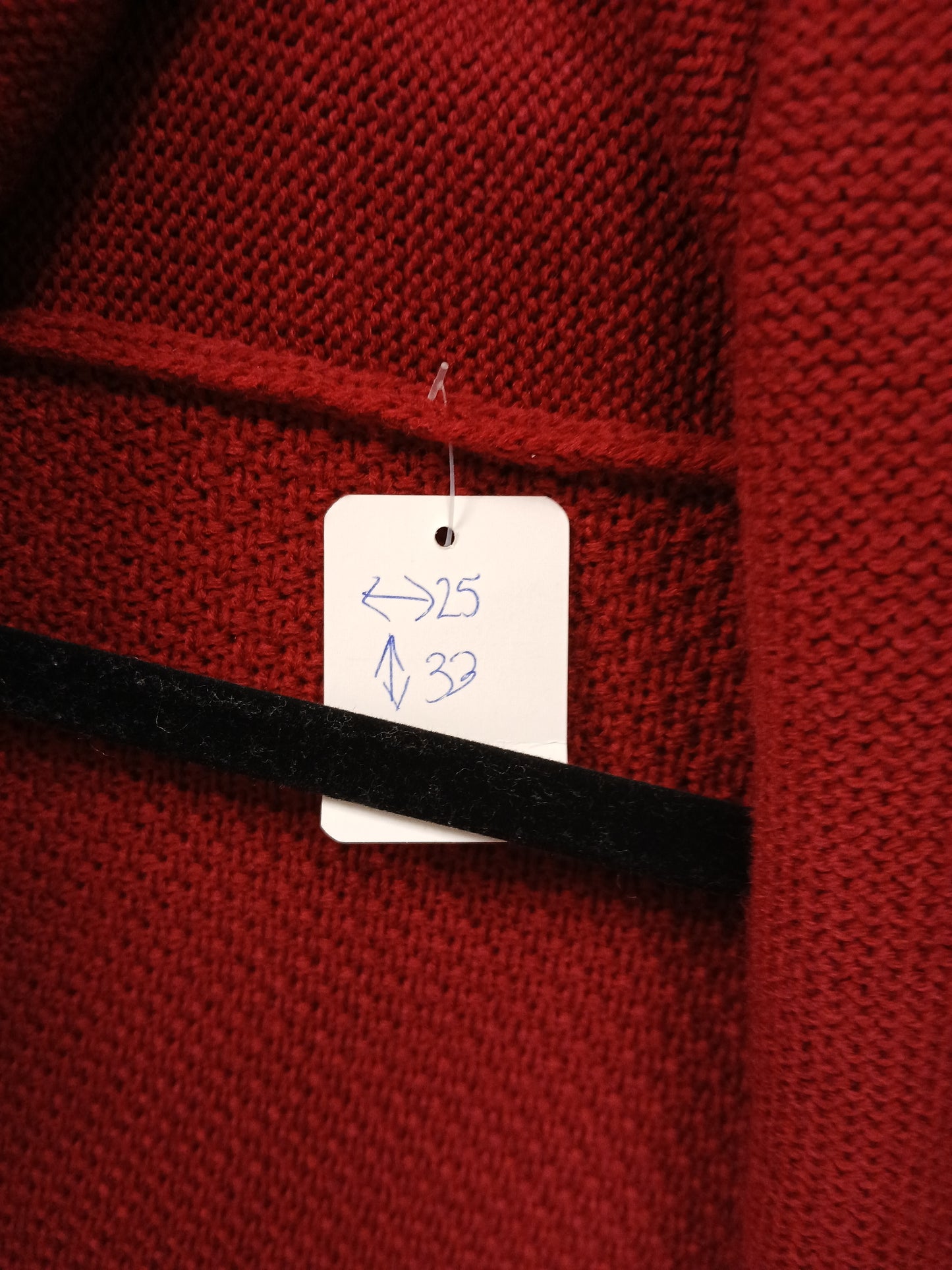Red Knitted Sweater Cardigan. Size M. RS 11. - Scarlett's Riverside Boutique