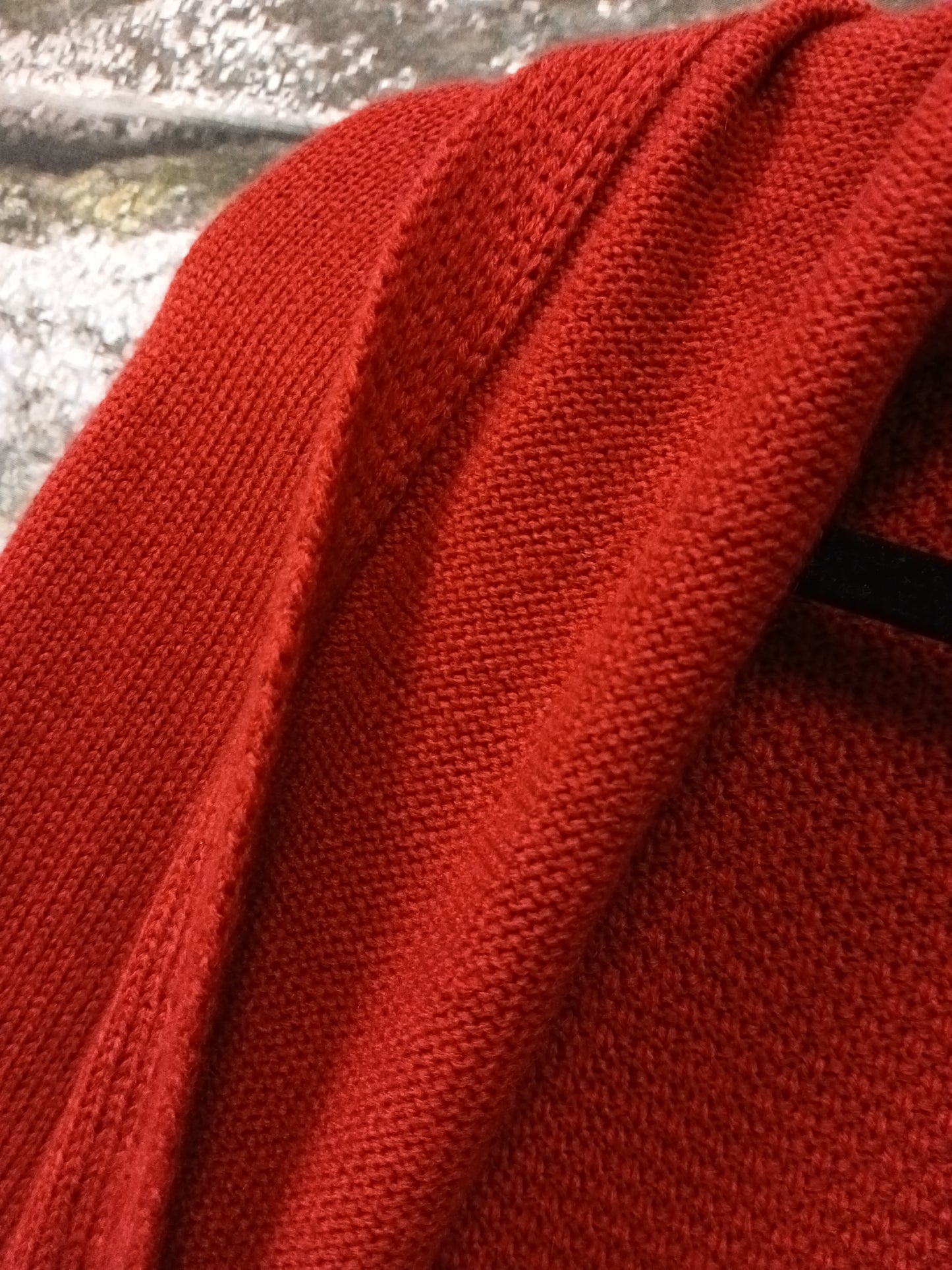 Red Knitted Sweater Cardigan. Size M. RS 11. - Scarlett's Riverside Boutique