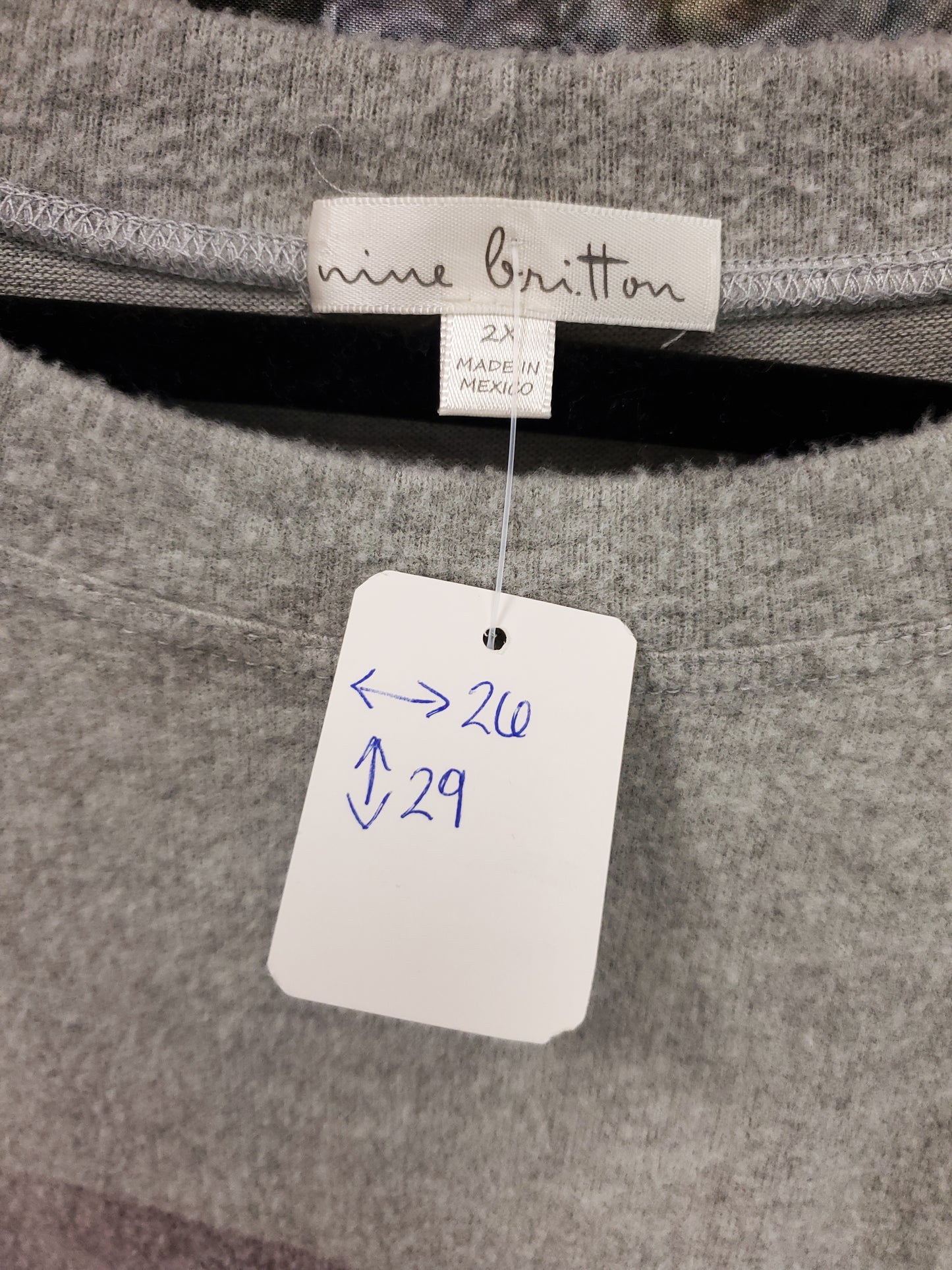 Nine Britton Grey & Purple Sweater. Size 2X. RS 4. - Scarlett's Riverside Boutique