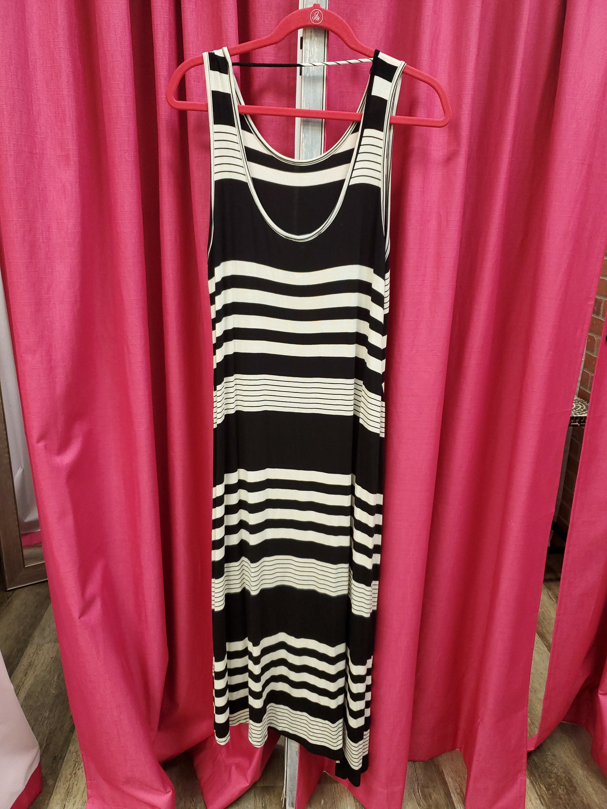 Annabelle Black and White Striped Dress. Size S. RS 89 - Scarlett's Riverside Boutique