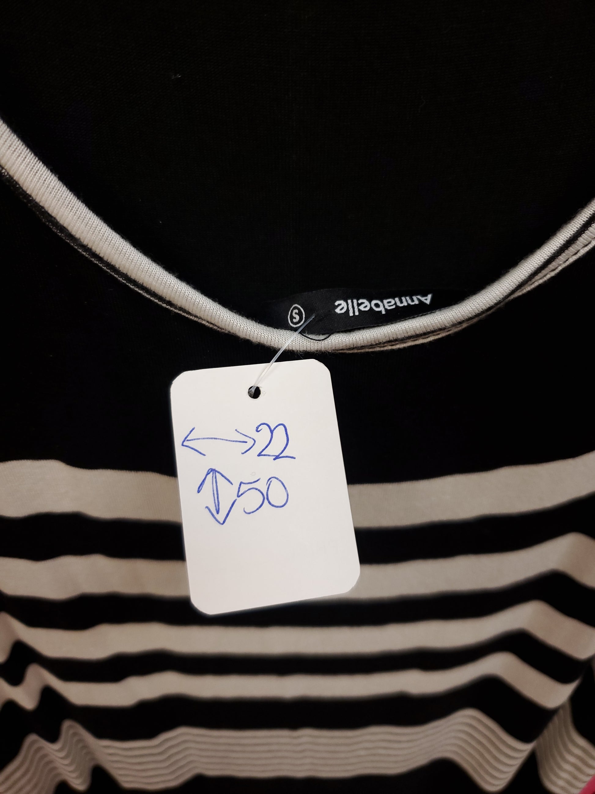 Annabelle Black and White Striped Dress. Size S. RS 89 - Scarlett's Riverside Boutique