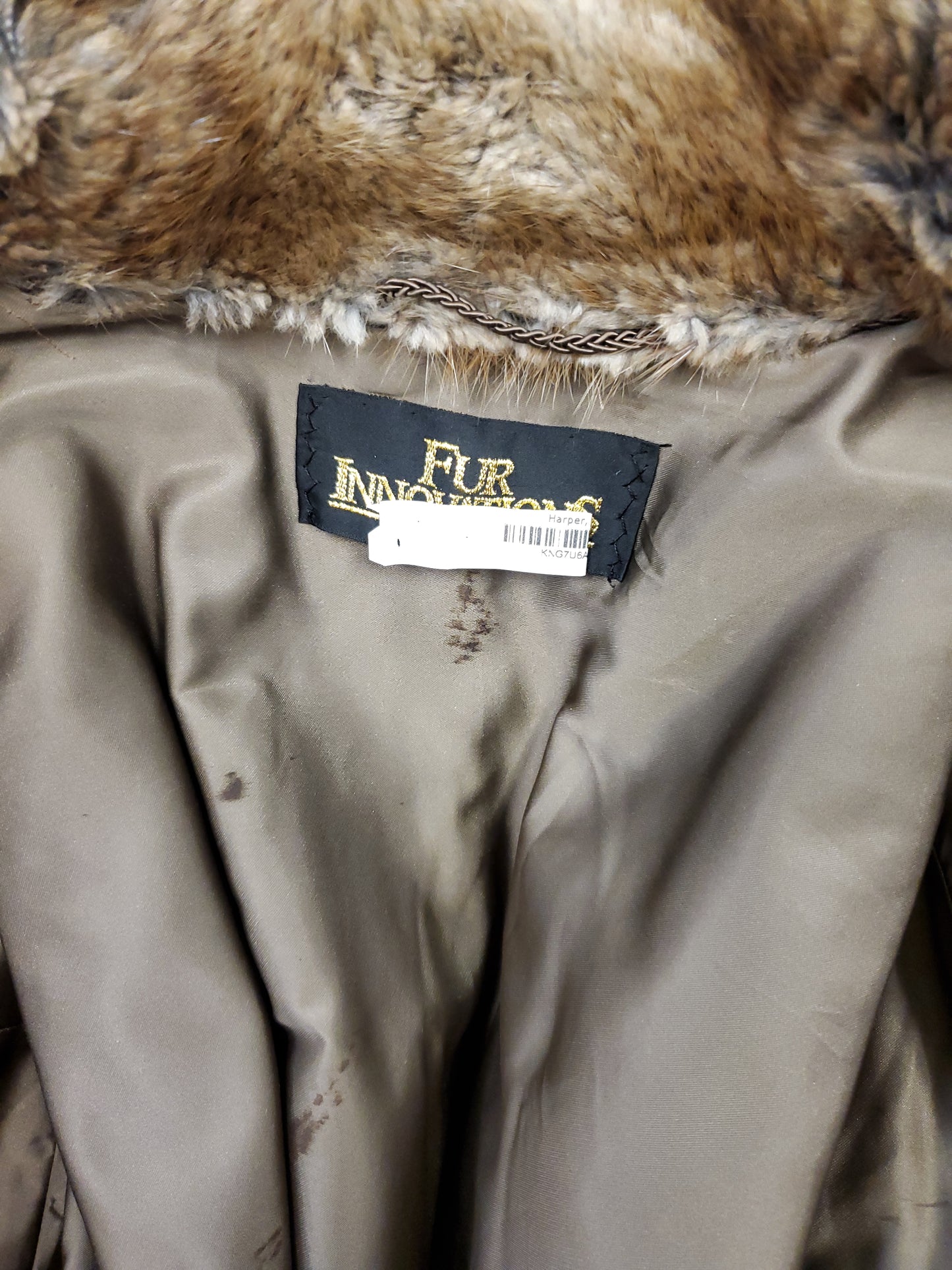 Fur Innovations Coat. Size M/L. RS 88. - Scarlett's Riverside Boutique