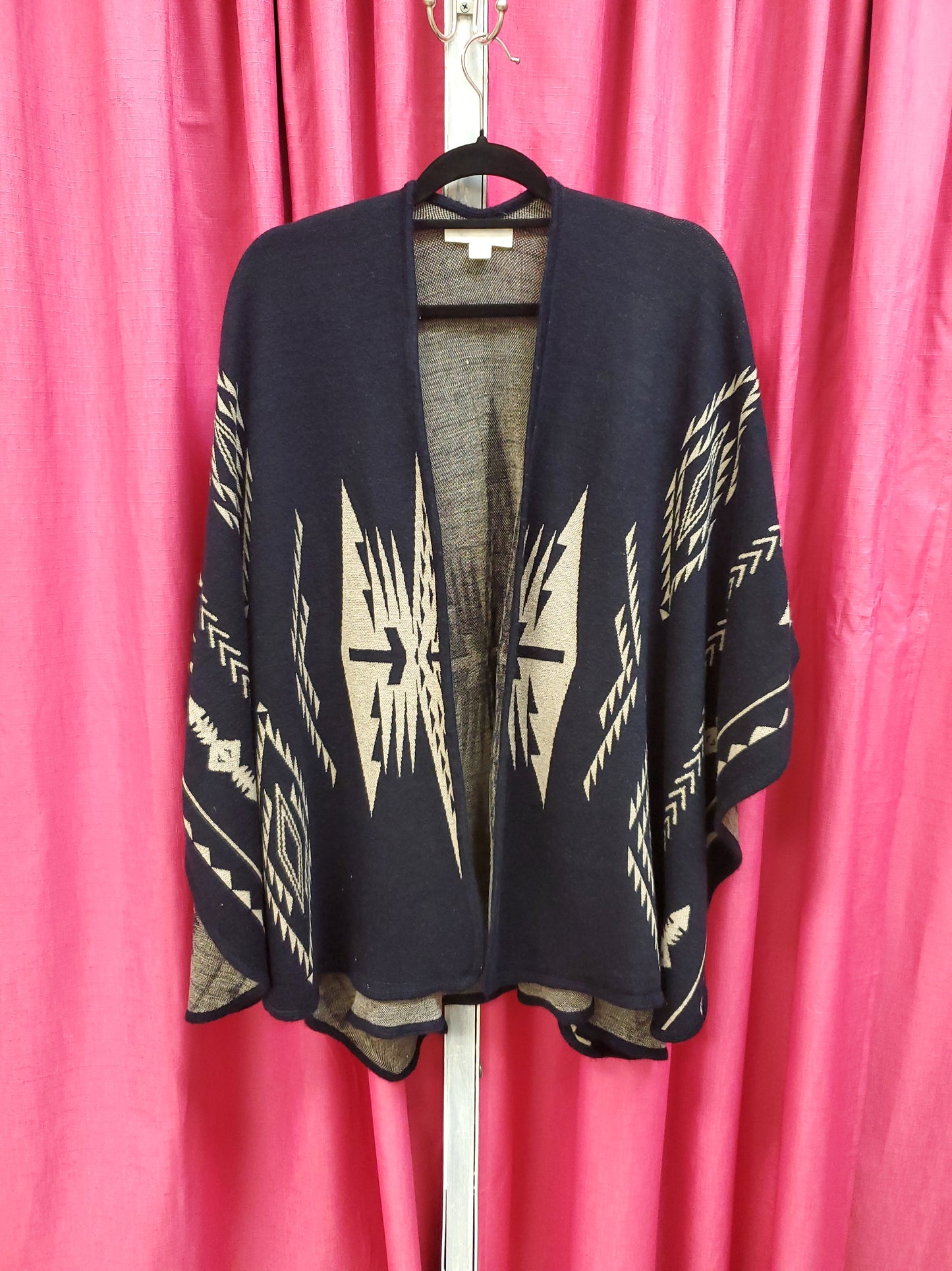 Francescas Navy Aztec Cardigan. Size S. RS 99. - Scarlett's Riverside Boutique