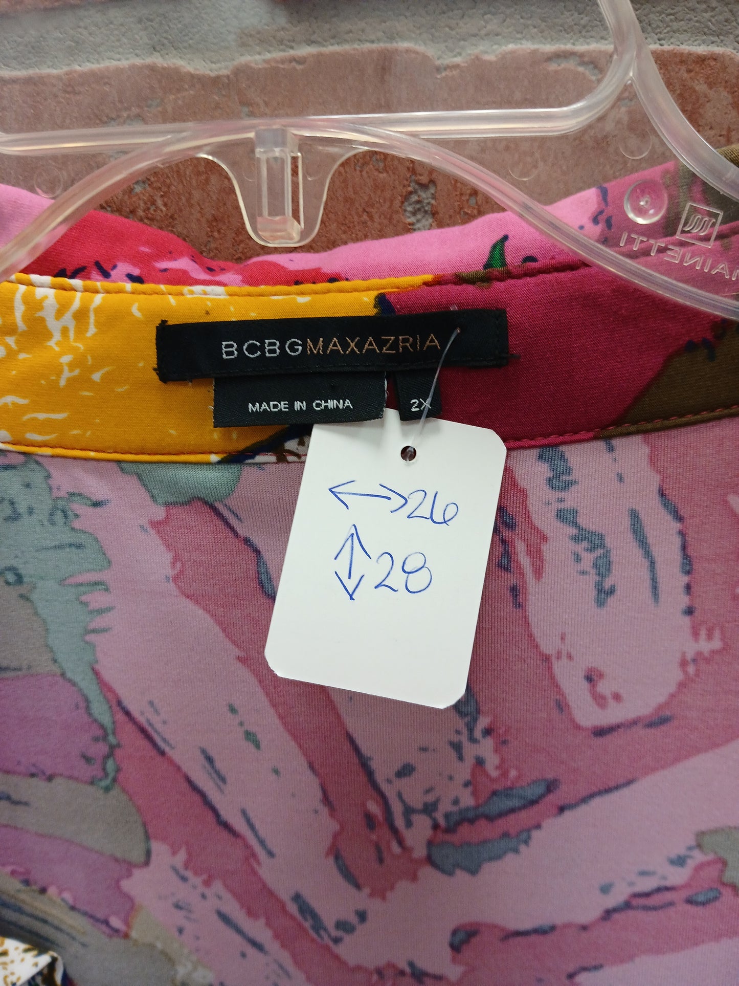 BCBG Maxazria multi color blouse. Size 2X. RS 91 - Scarlett's Riverside Boutique