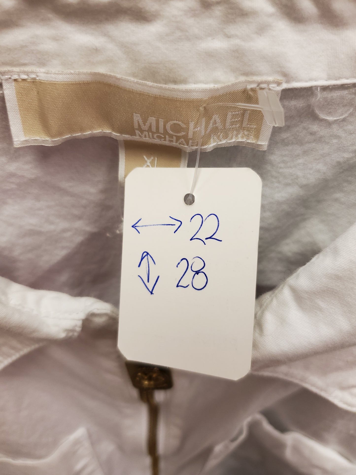 Michael Kors White Blouse. Size XL. RS 91 - Scarlett's Riverside Boutique