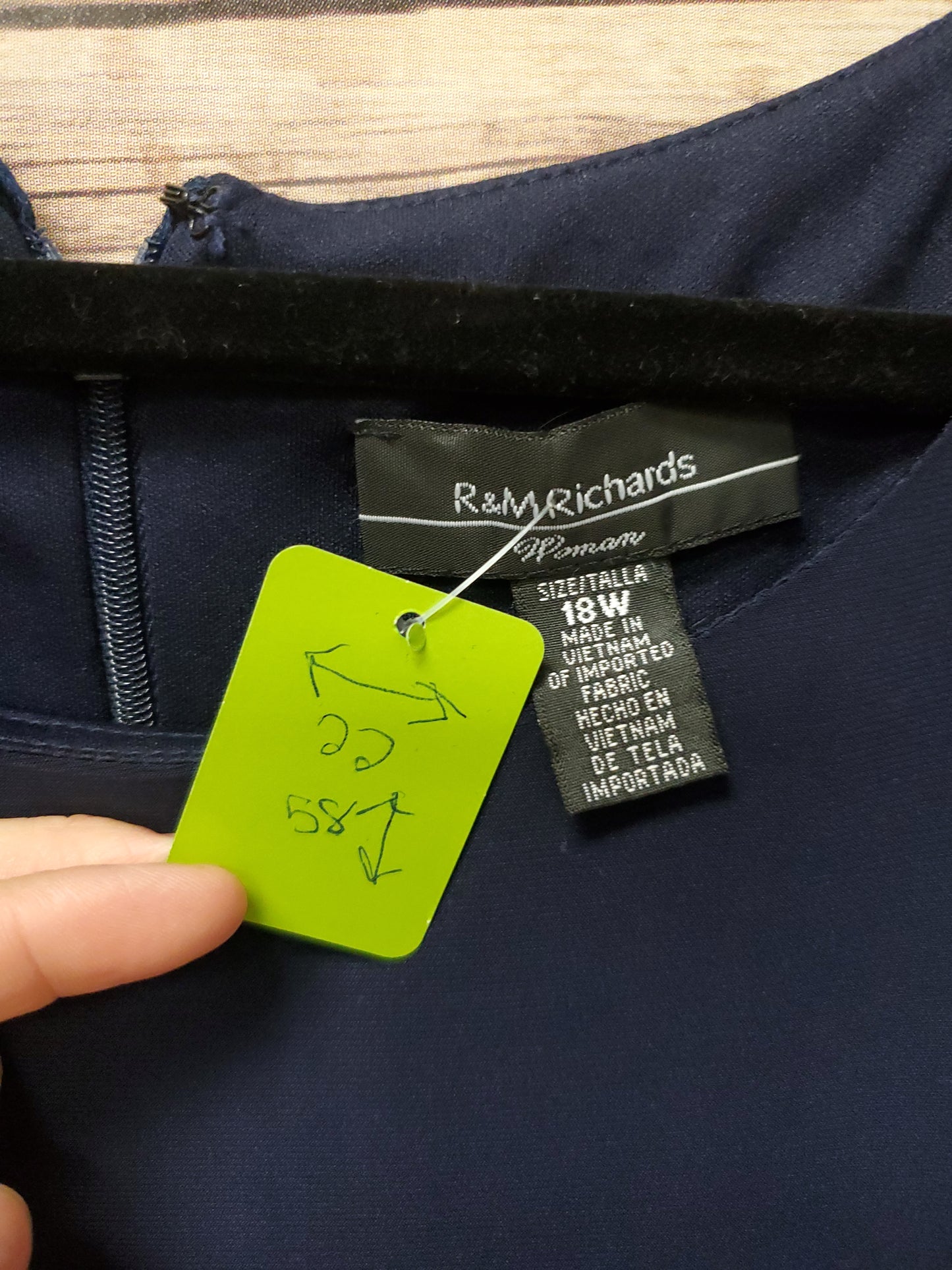 R & M Richards Navy Blue Dress. Size 18. RS 91 - Scarlett's Riverside Boutique