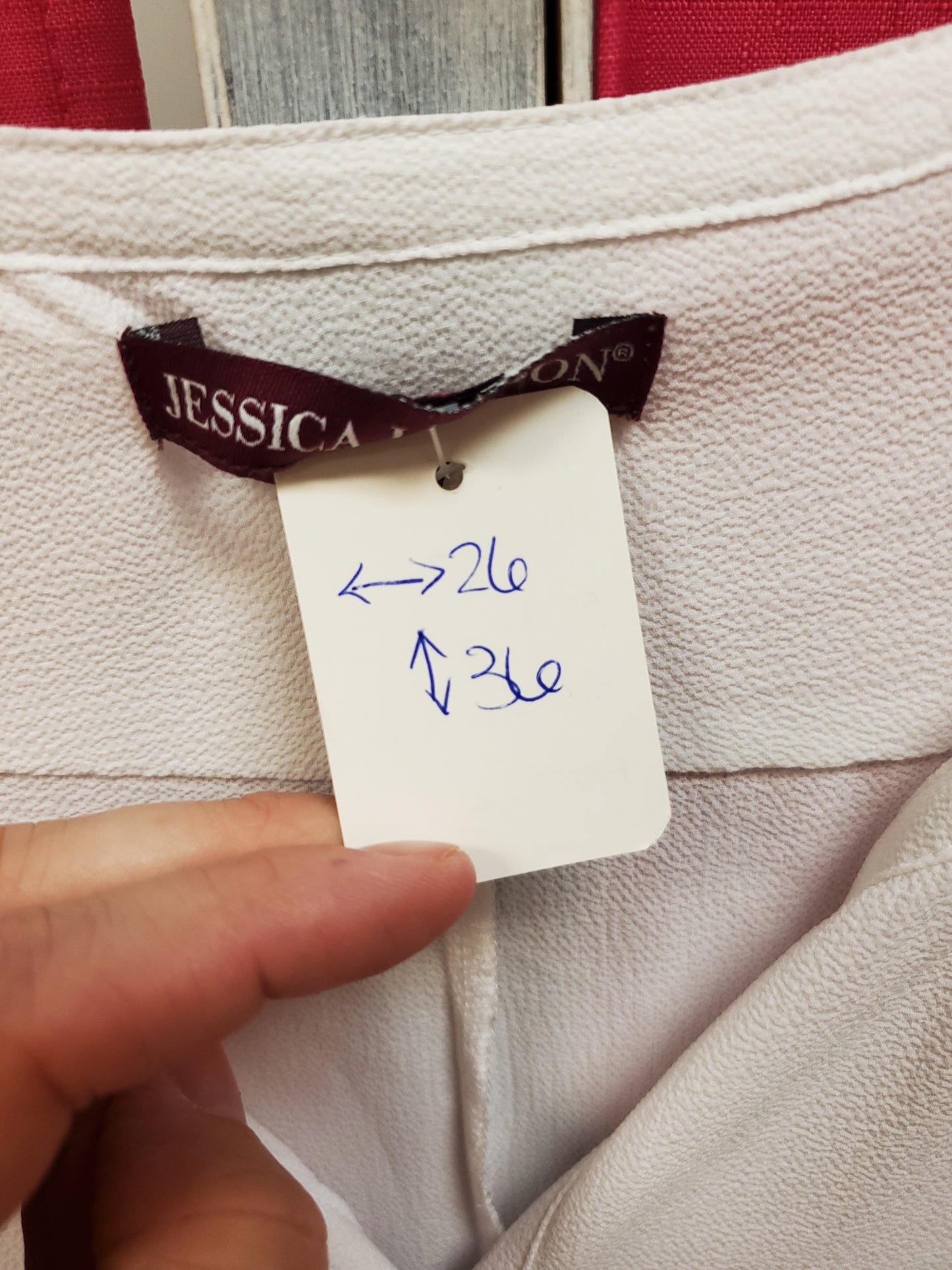 Jessica London White Blouse. Size 24. RS 91 - Scarlett's Riverside Boutique