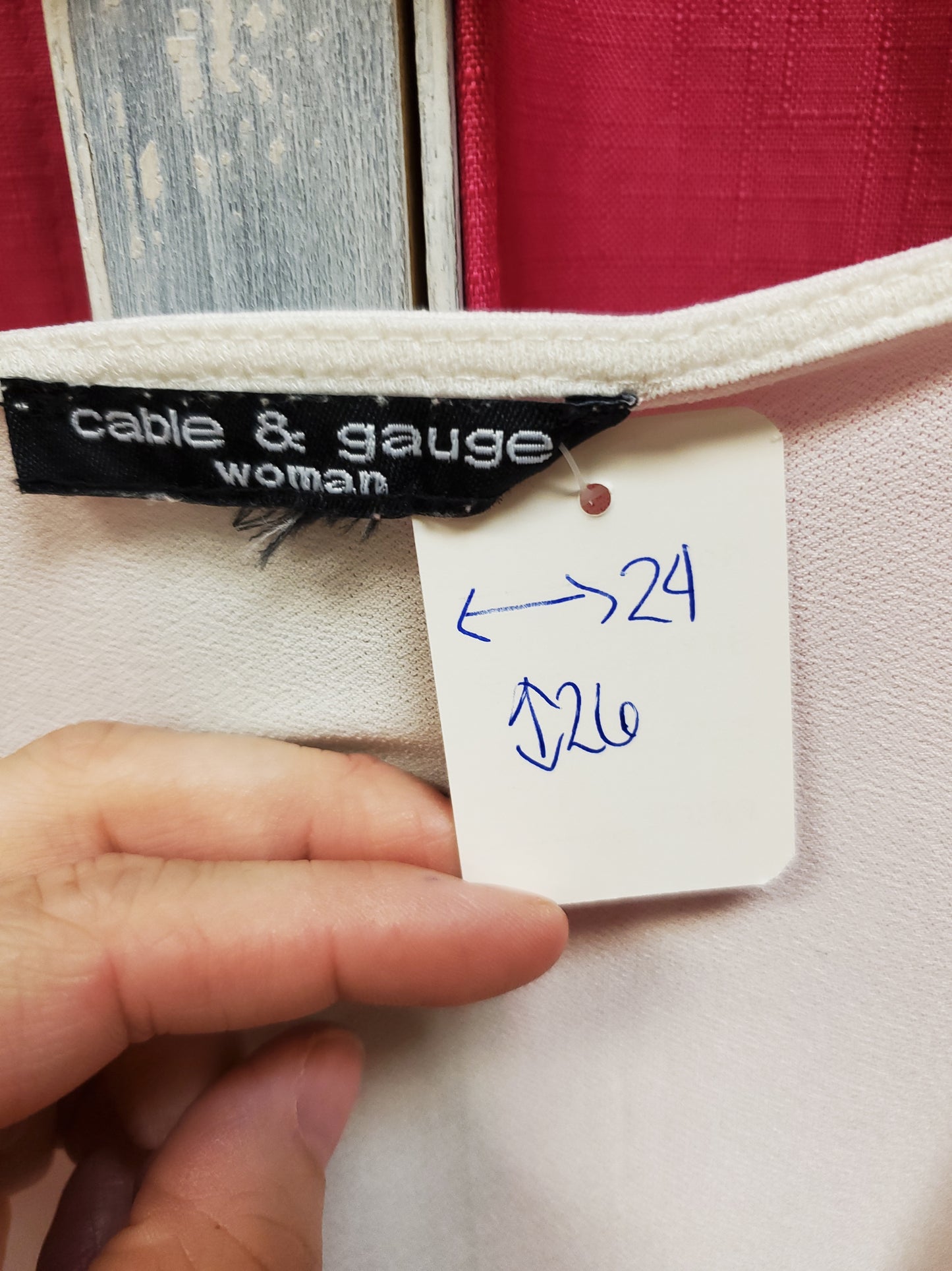 Cable & Gauge White Blouse. Size XL. RS 91 - Scarlett's Riverside Boutique