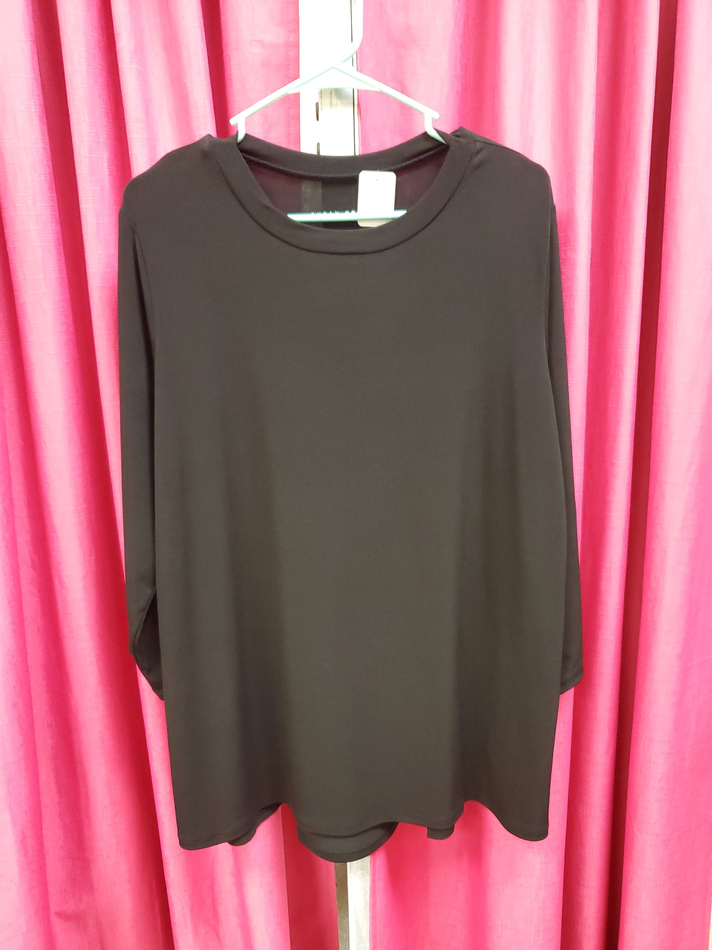 Susan Graver Black Blouse. Size 1X. RS 91 - Scarlett's Riverside Boutique