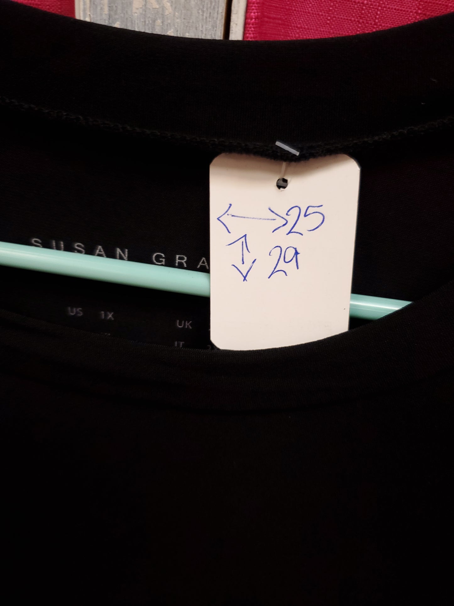 Susan Graver Black Blouse. Size 1X. RS 91 - Scarlett's Riverside Boutique