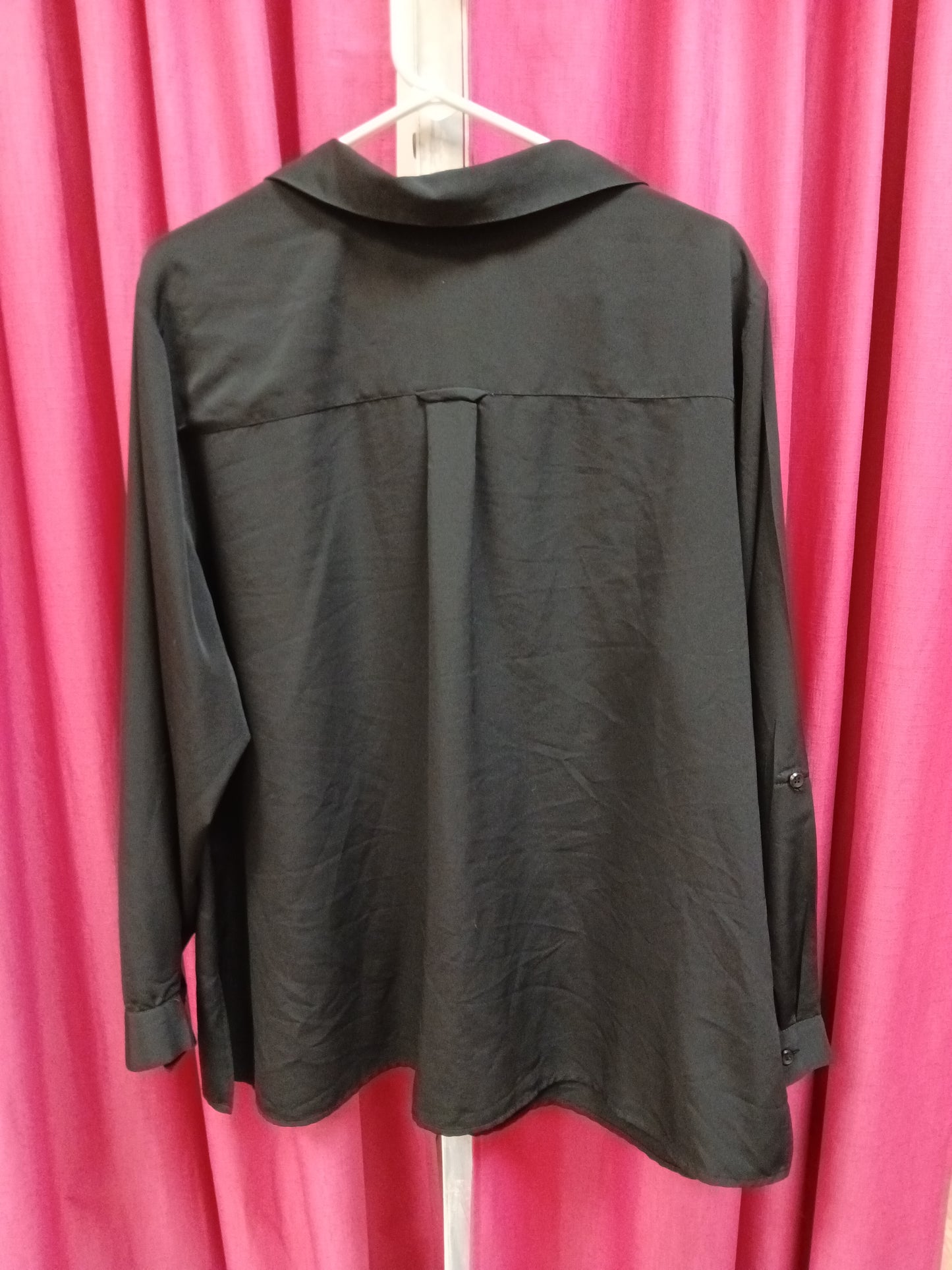 Elementz Black Button Down Blouse. Size 2X. RS 91 - Scarlett's Riverside Boutique
