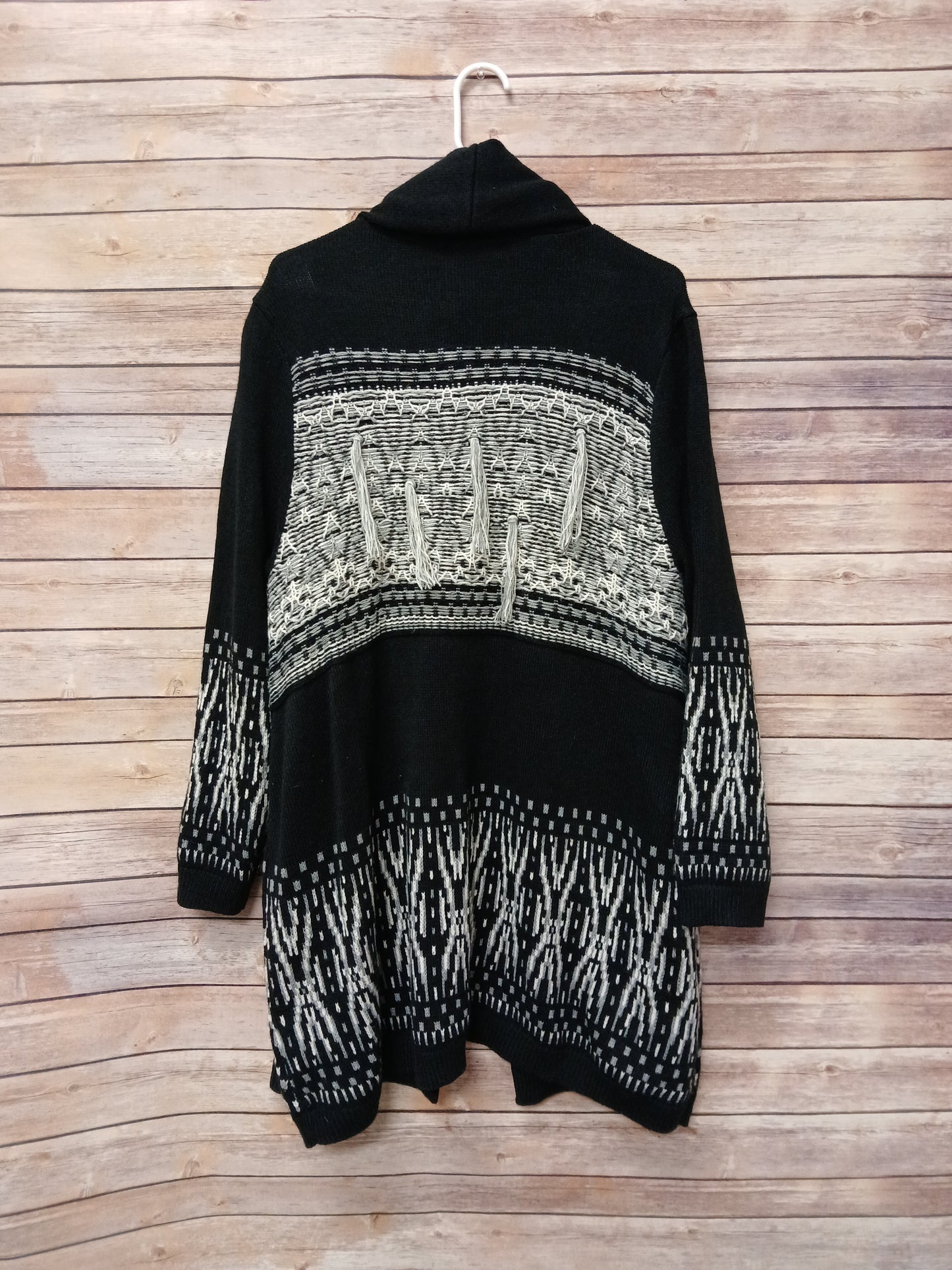 Style & Co Black, White & Grey Sweater Cardigan. Size 3X. RS 68 - Scarlett's Riverside Boutique