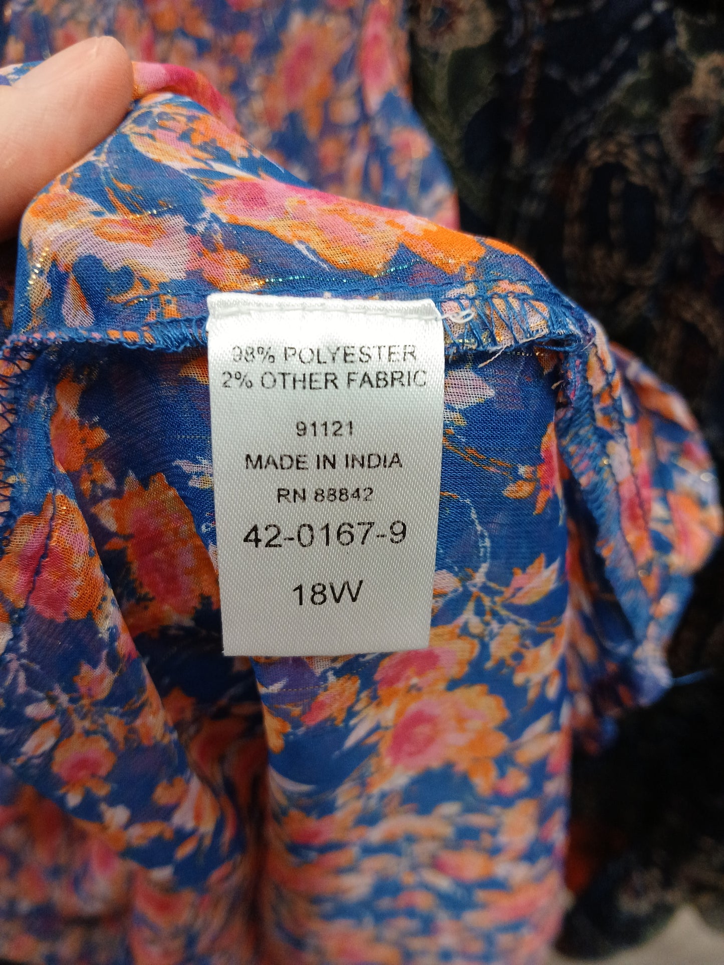 Jessica London Blue and Pink Floral Blouse. Size 18w. RS 68 - Scarlett's Riverside Boutique