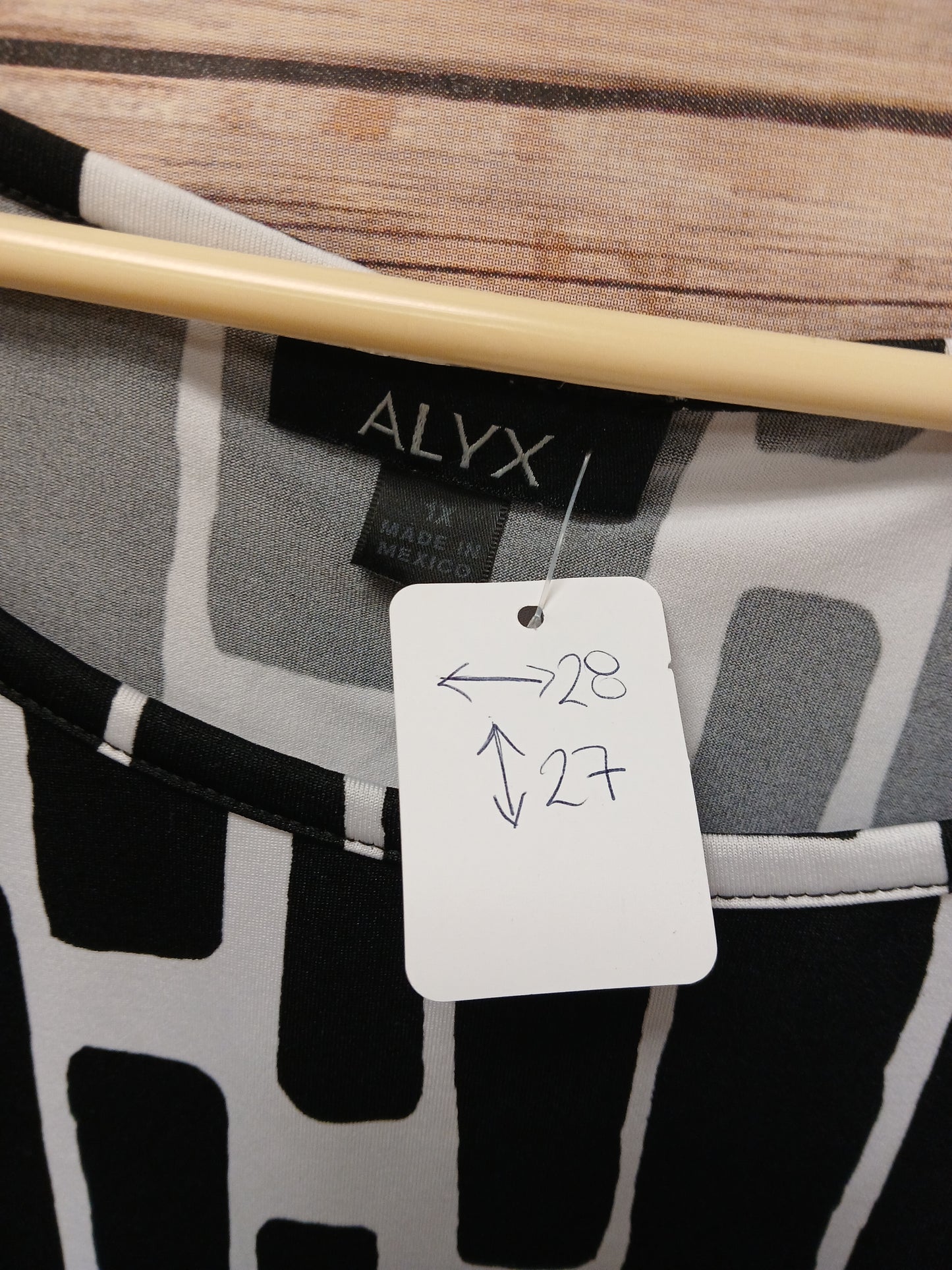 Alyx Black & White Square Blouse. Size 1X. RS 68 - Scarlett's Riverside Boutique