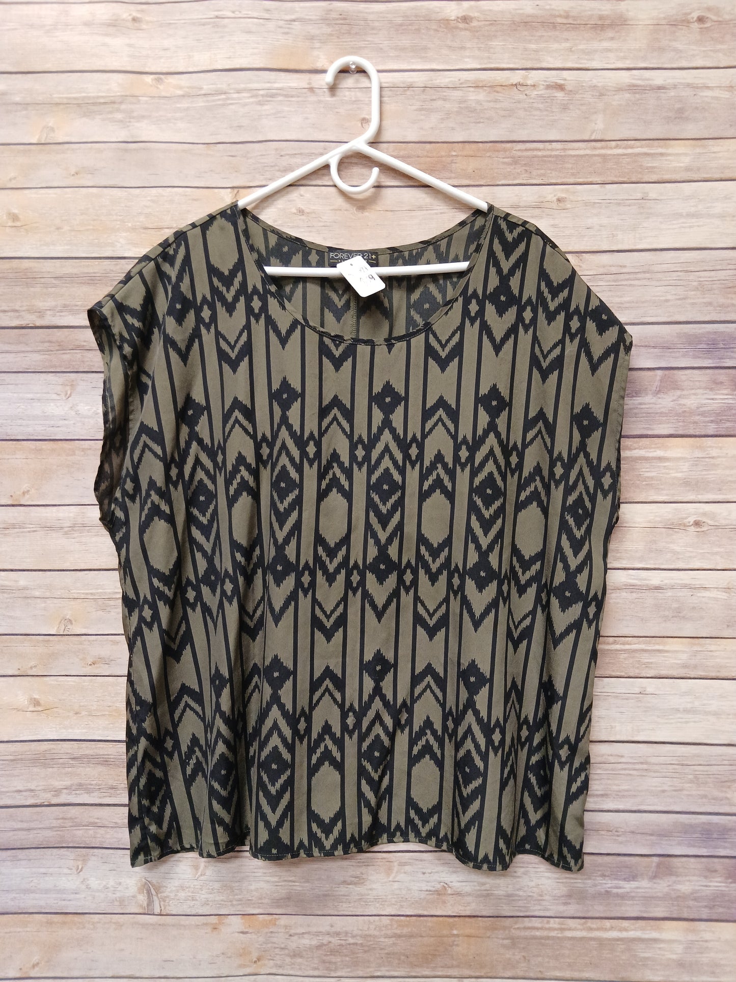 Forever 21 Green Aztec Blouse. Size 2X. RS 68 - Scarlett's Riverside Boutique