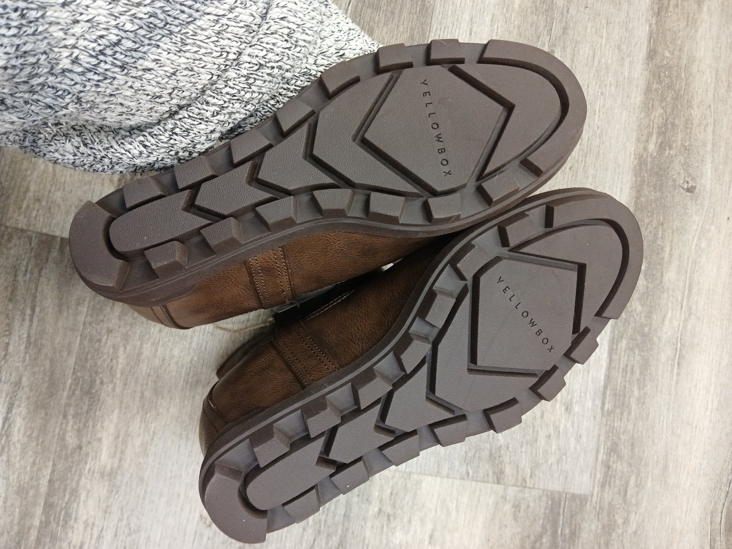 Yellowbox Brown Wedge Boots. Size 9.5. RS 94 - Scarlett's Riverside Boutique