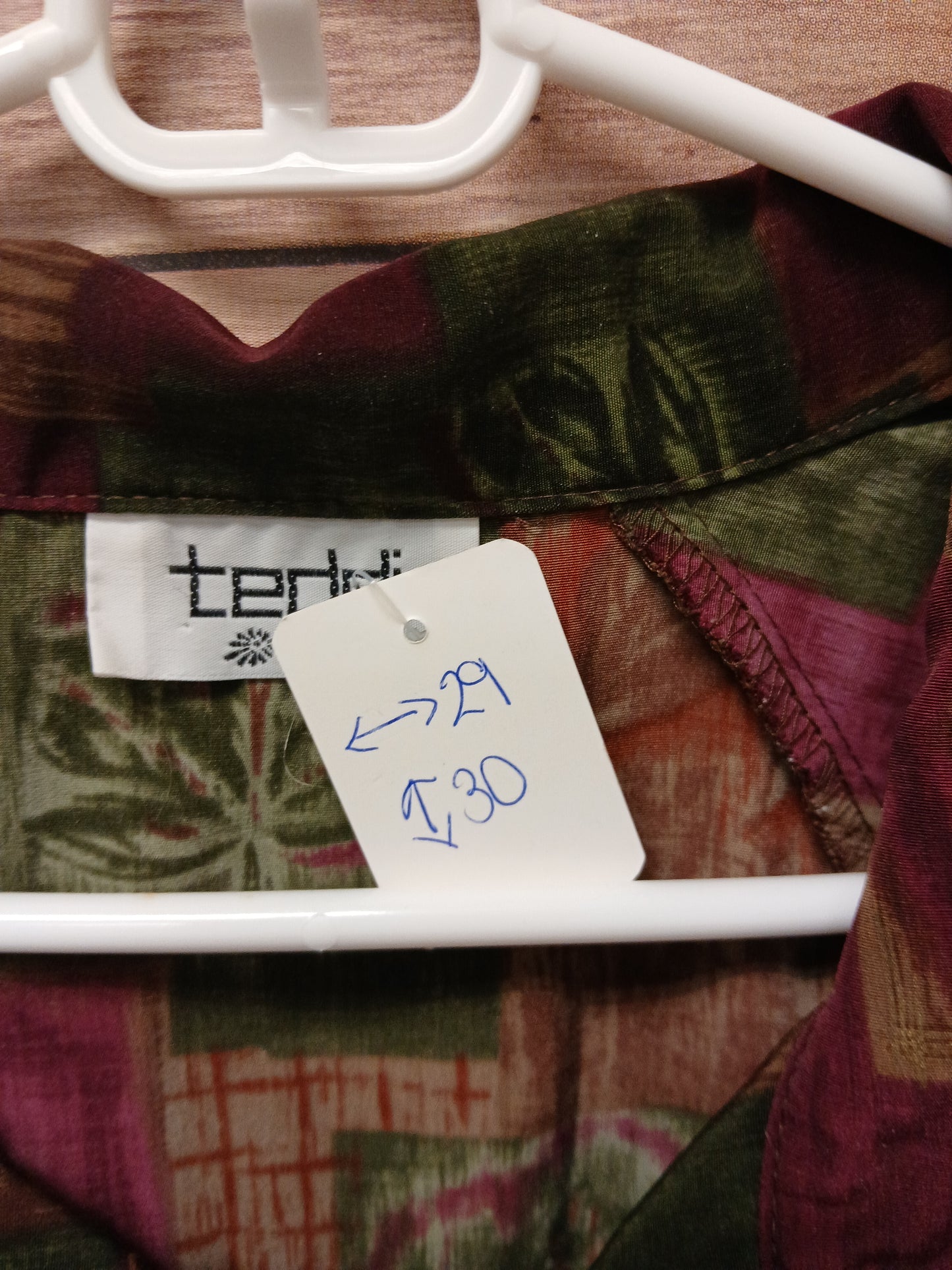 Teddi Vintage Pattern Purple & Green Jacket. Size 2XL. RS 68 - Scarlett's Riverside Boutique