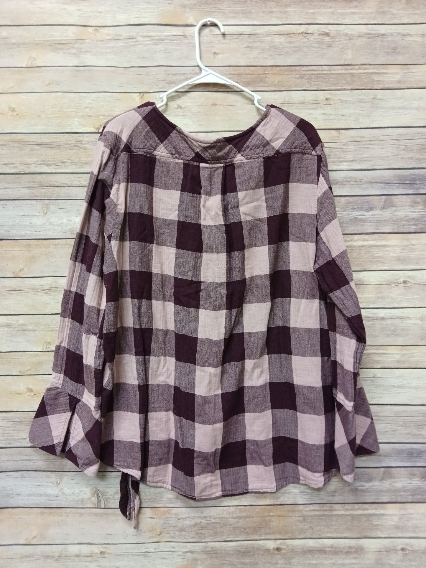 Time and Tru Purple & Pink Plaid Blouse. Size 3XL. RS 68 - Scarlett's Riverside Boutique