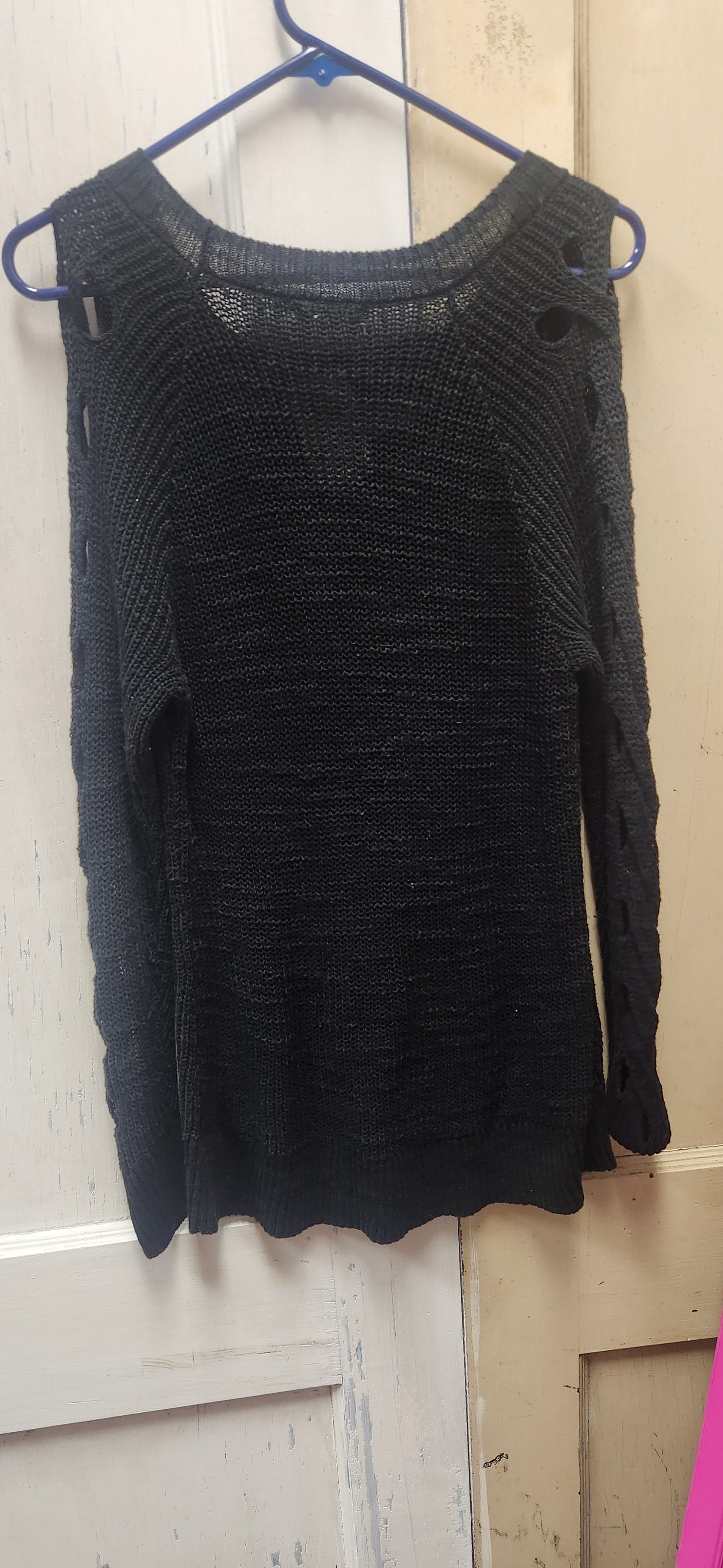 Maurice's Black Peek-A-Boo Sweater Size M RS 25