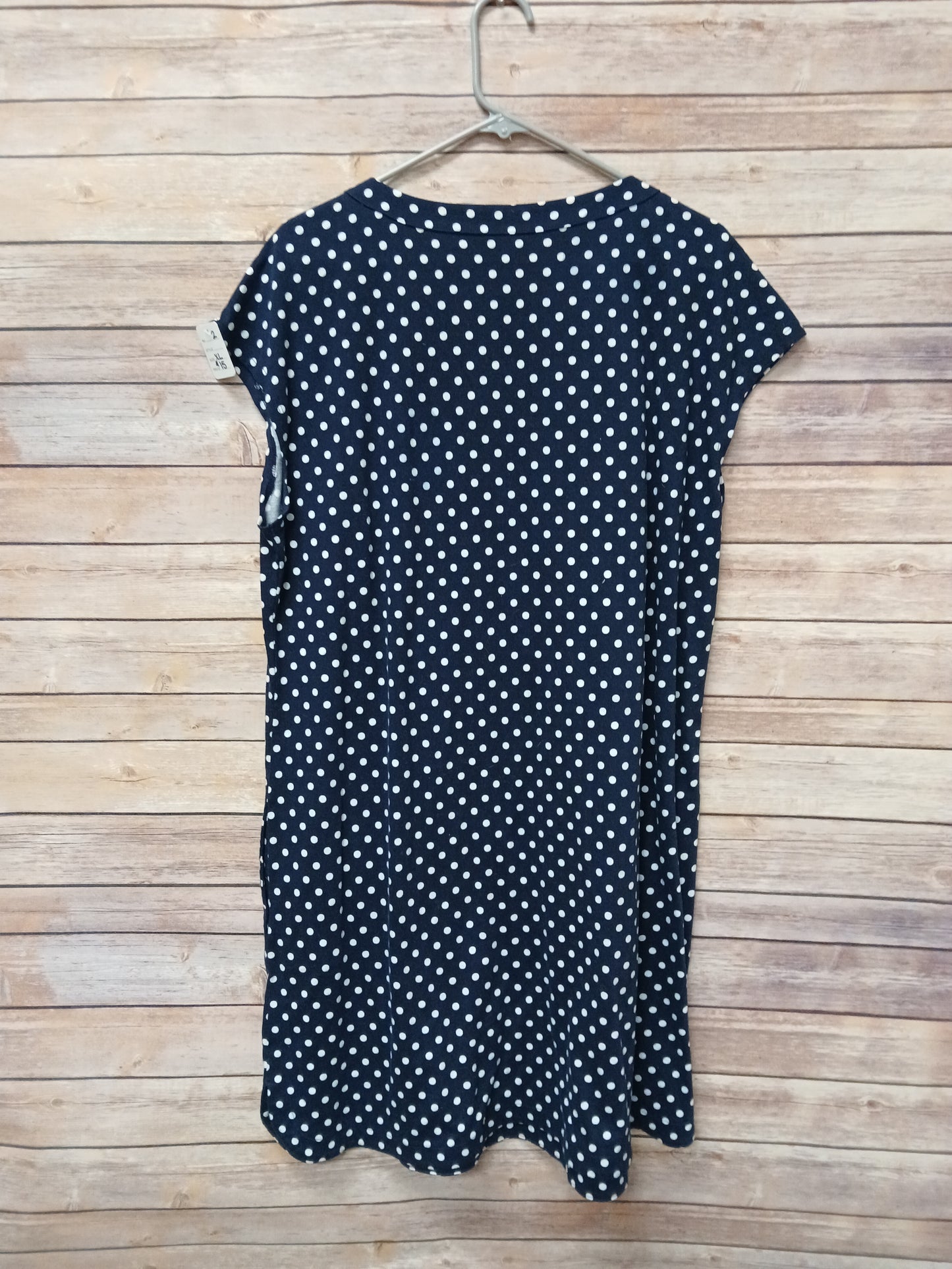 Lands End Navy Polka Dot Dress. Size XL. RS 2